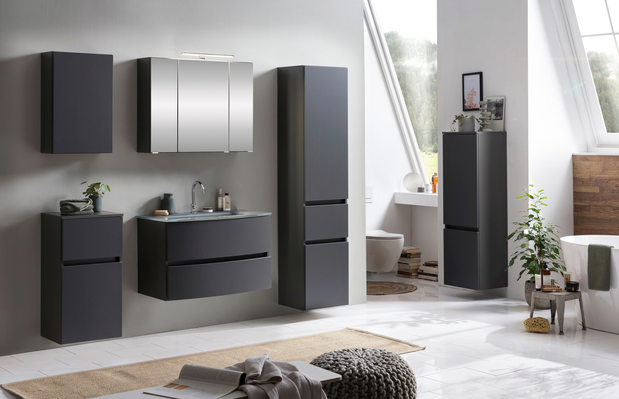 welltime Midischrank »Kaunas«, 40 cm breit, Soft-Close-Funktion