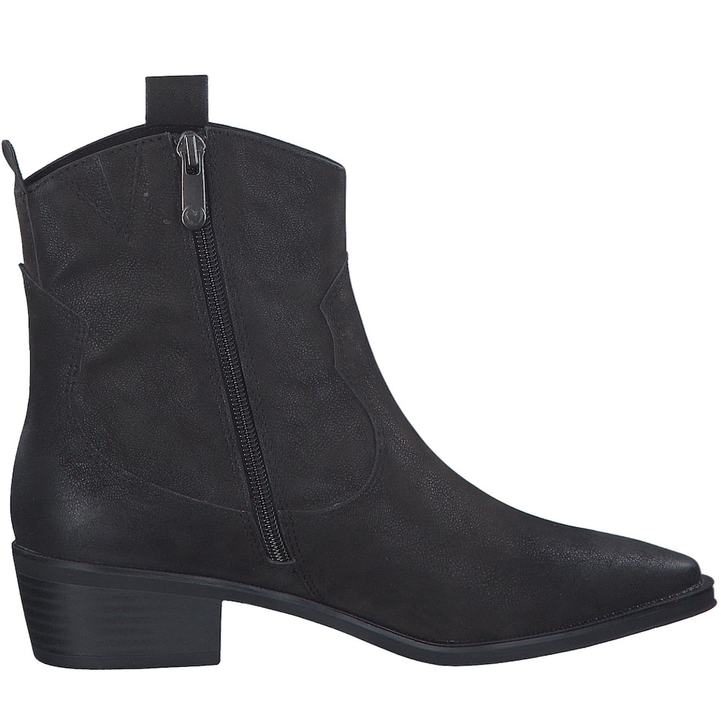 MARCO TOZZI Westernstiefelette, im dezenter Stickerei