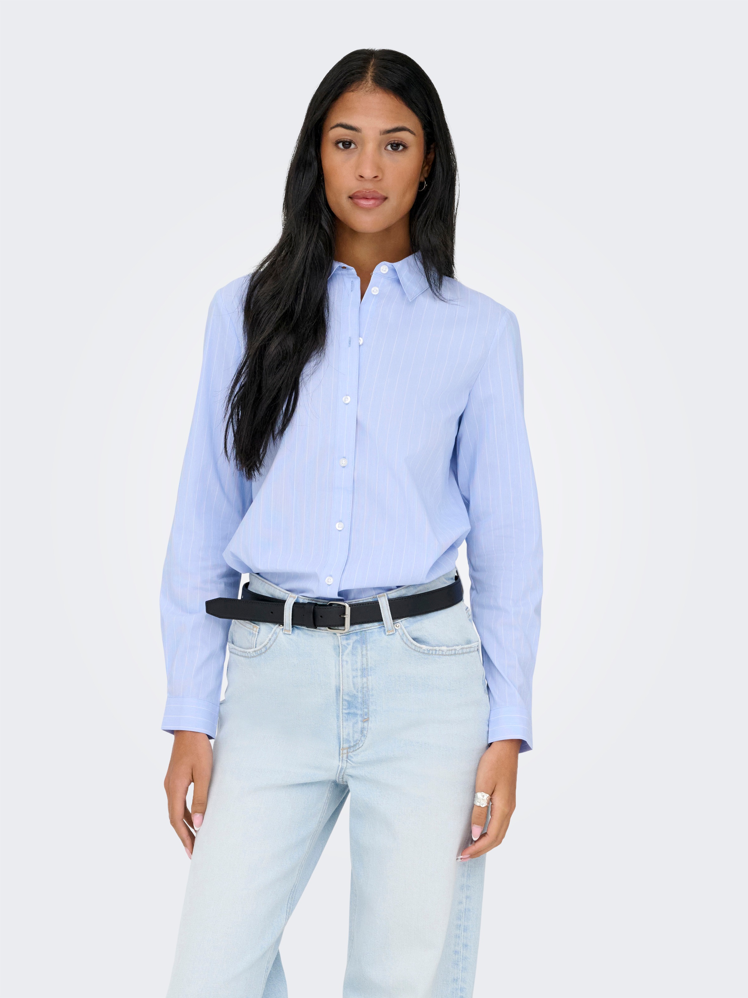JDY Hemdbluse "JDYMIO L/S SHIRT WVN NOOS" unifarben oder gestreift günstig online kaufen