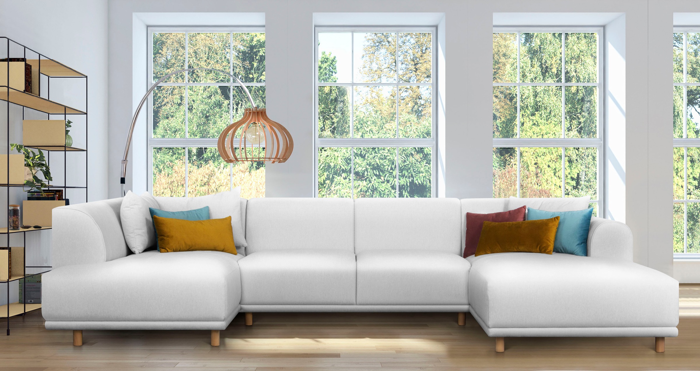 OTTO home Wohnlandschaft "Maroon U-Form" in skandinavischem Design, mit los günstig online kaufen