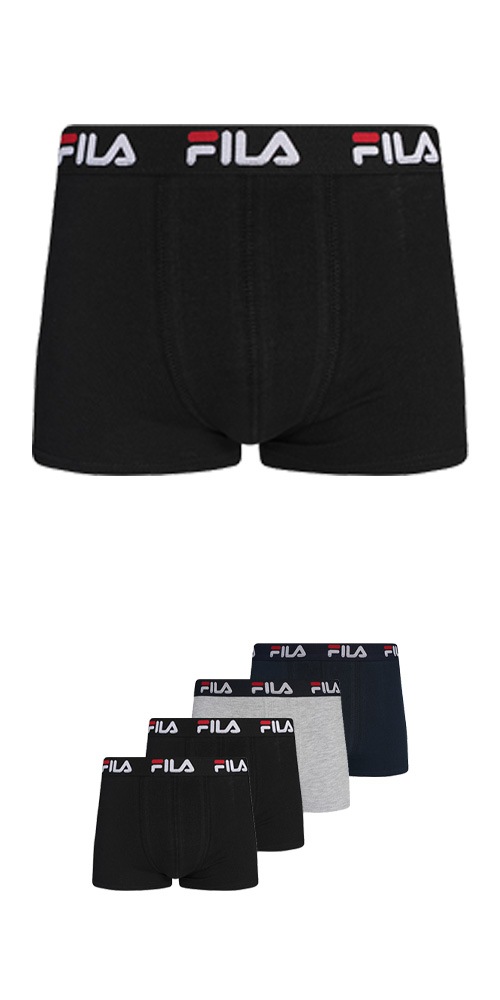 Fila Boxer 4er Pack, ohne Eingriff, Logobund