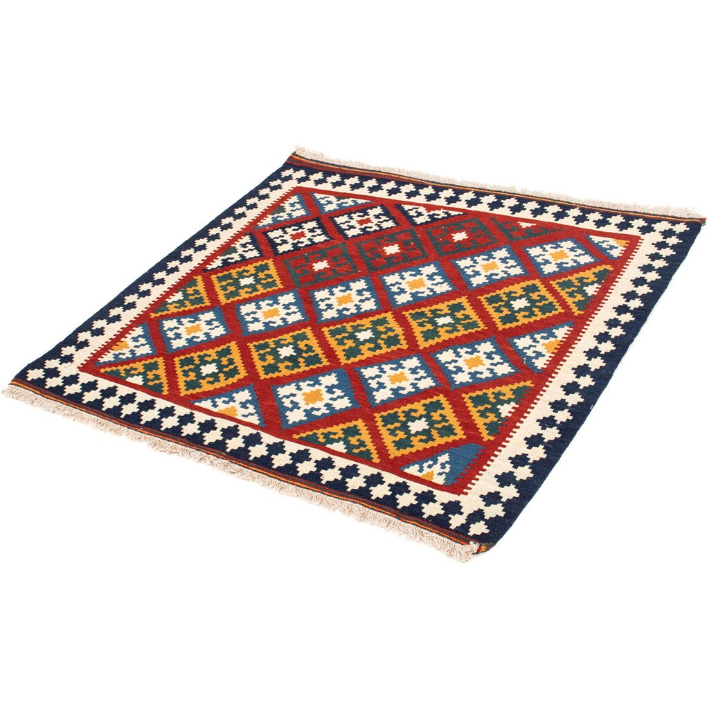 morgenland Wollteppich »Kelim - Oriental quadratisch - 100 x 97 cm - dunkelrot«, quadratisch