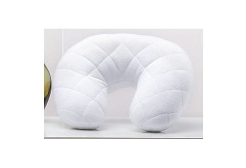 Nackenhörnchen FAN, B:45cm H:12cm L:12cm, weiß, Baumwolle, Polyester, Funktionskissen, effektive Stützwirkung für entspannende Momente