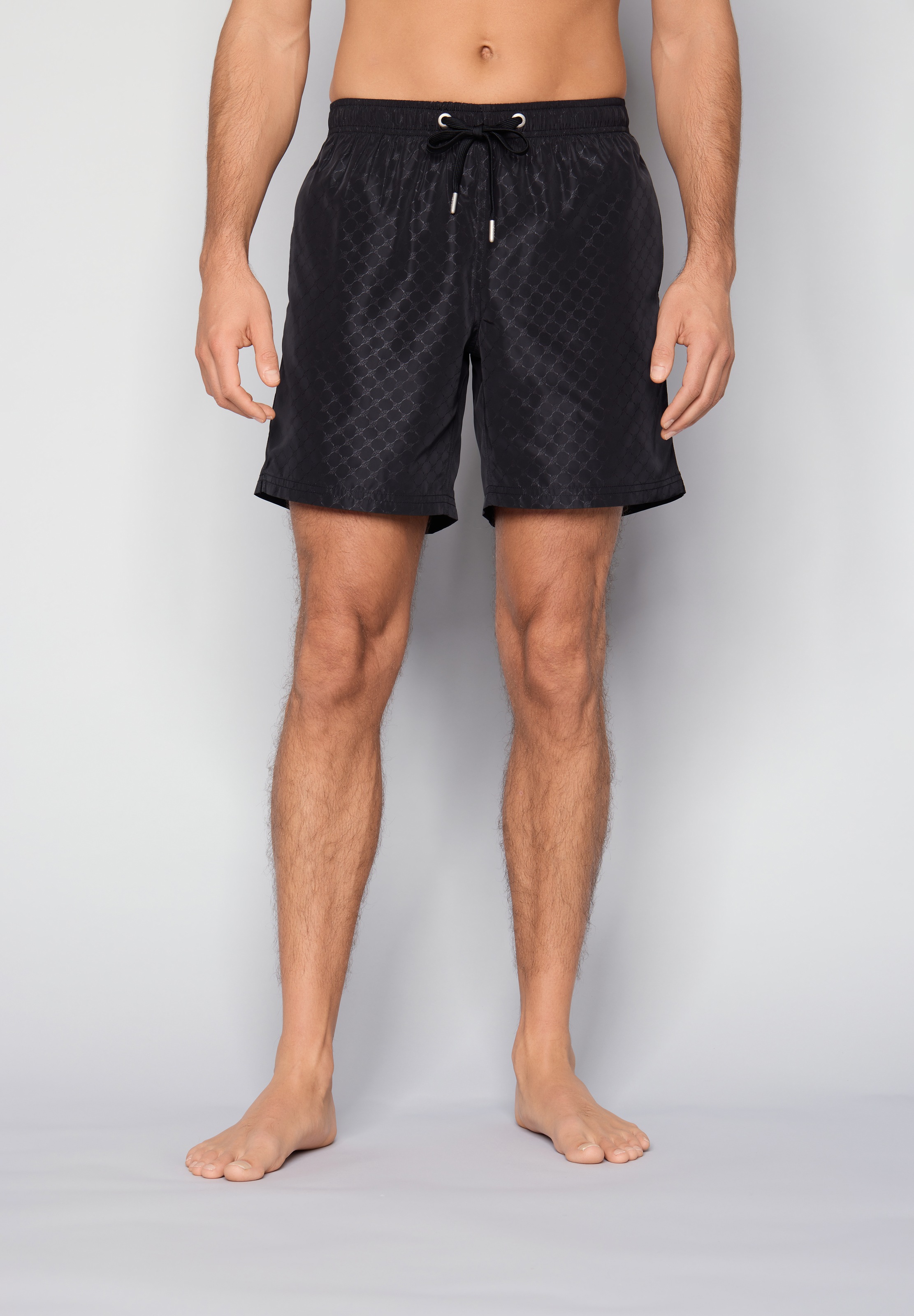 Joop! Badeshorts JOOP "Badeshorts Cortina Swimshorts 1er Pack", Herren, Gr. M, N-Gr, schwarz, Obermaterial: 100% Polyester PES., Badehosen Badeshorts 3