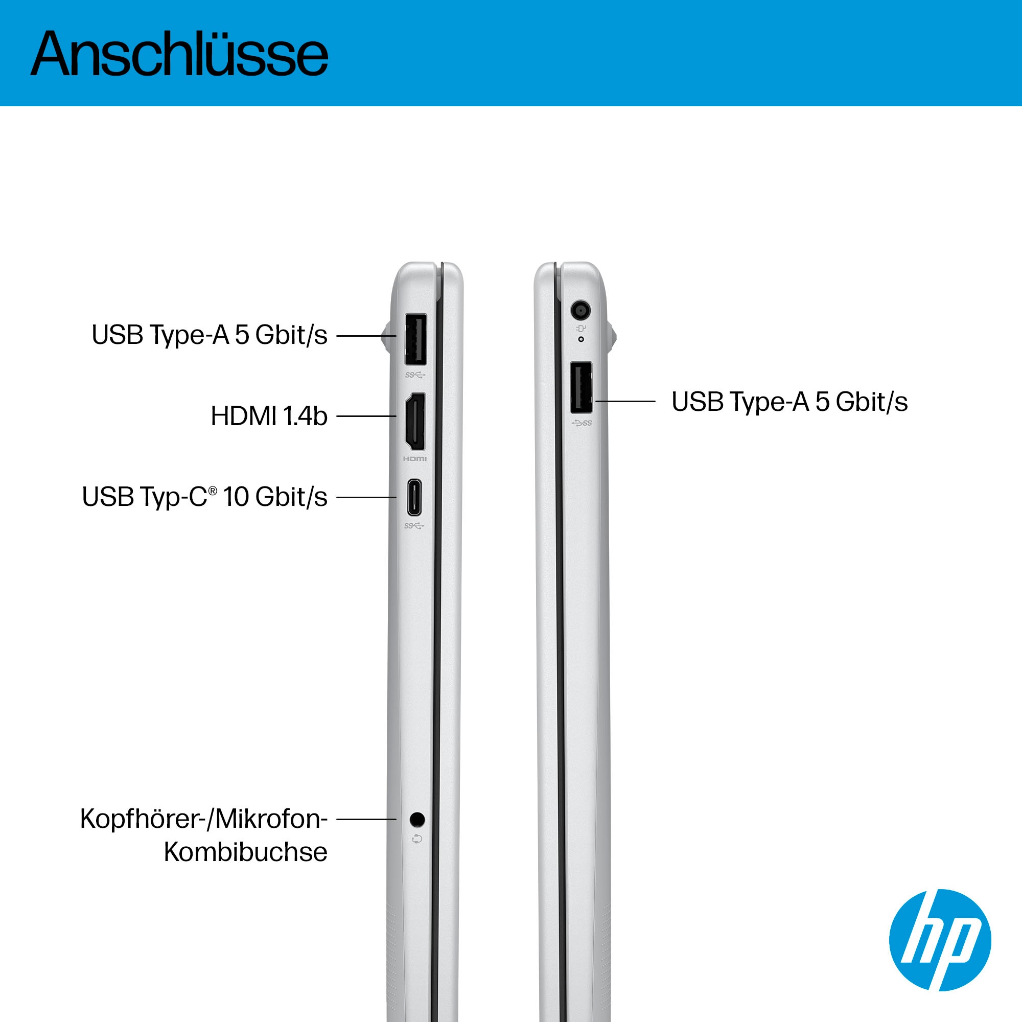 HP Notebook »OmniBook 3 NG AI« 39,62 cm / 15,6 ″ AMD Ryzen™ AI 7 Radeon 860M 512 GB SSD