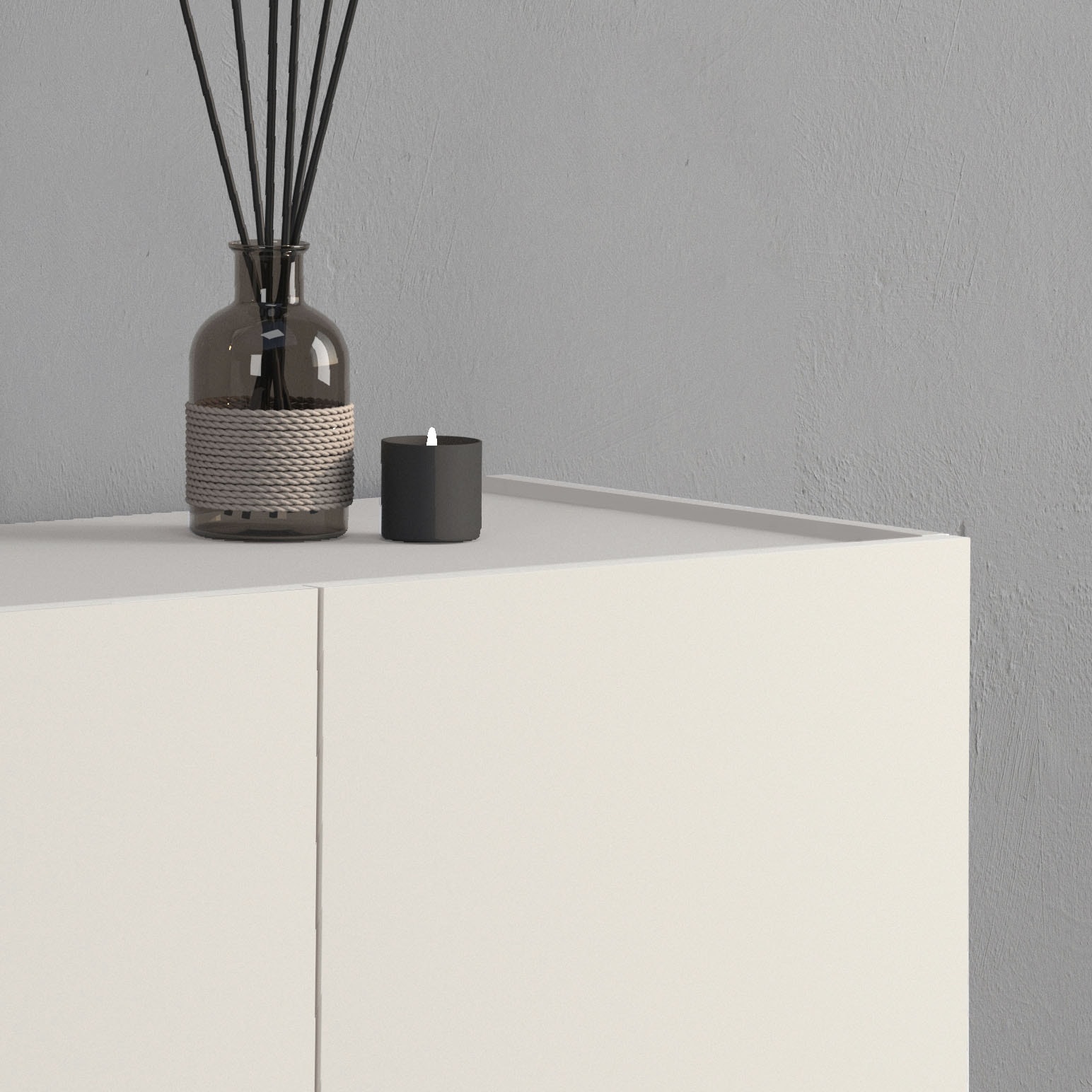INOSIGN Highboard »VELA, Highboard, Höhe 120 cm,Design mit schrägen Türen«, (1 St.), Made in Italy, Maße-B/T/H: 100x35x120,hohes Sideboard,Anrichte,Kommode