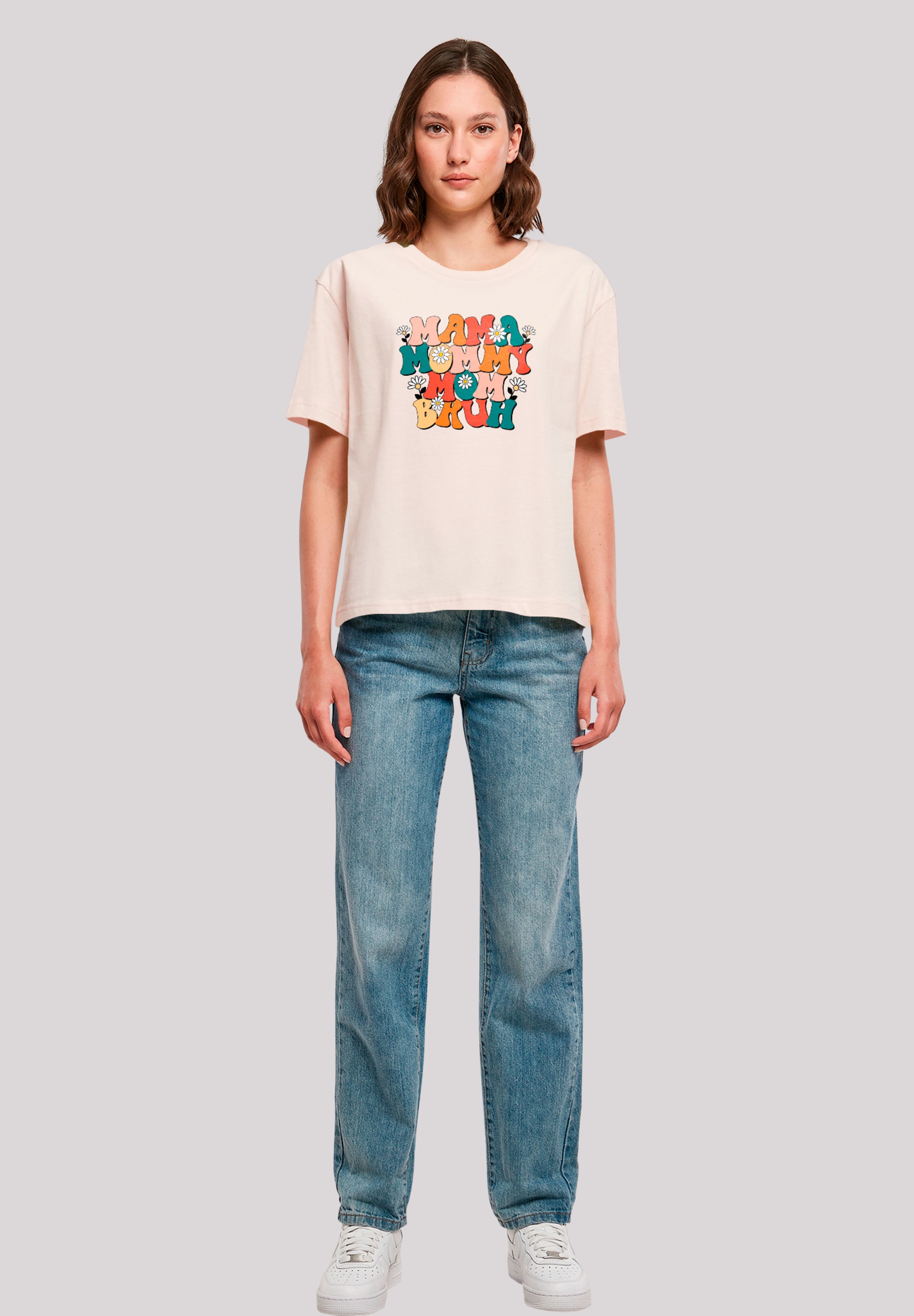F4NT4STIC T-Shirt »Mothers Day Floral Accent Mom Life«, Premium Qualität