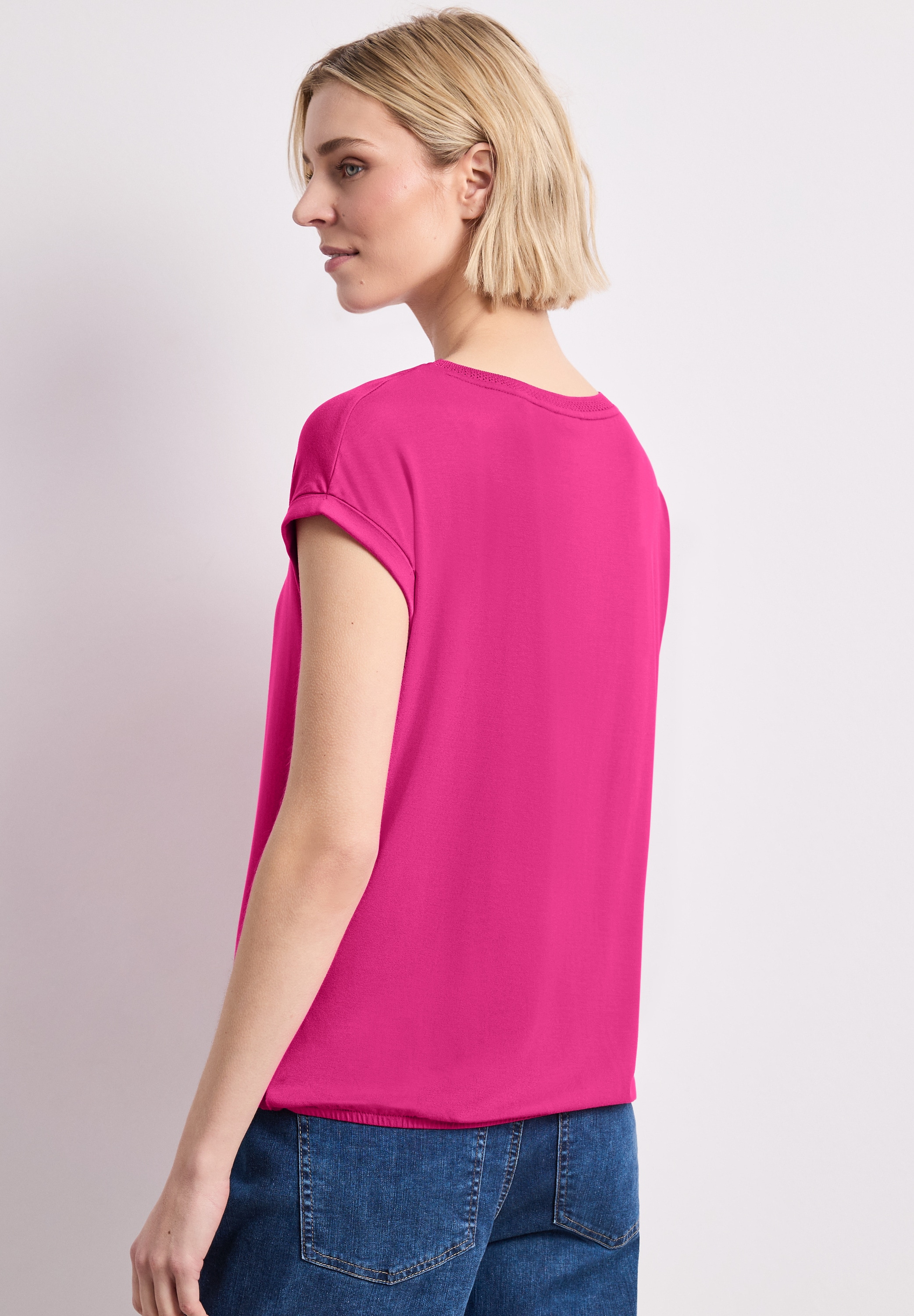 STREET ONE T-Shirt mit U-Boot-Ausschnitt