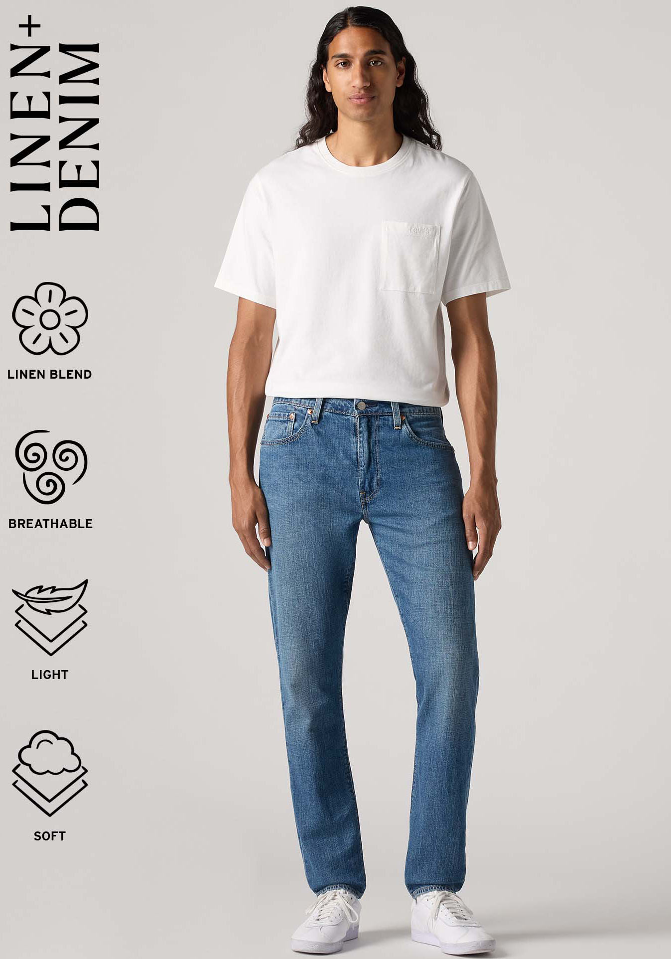 Thumbnail - Levis Tapered-fit-Jeans "512 Slim Taper Fit" mit Markenlabel