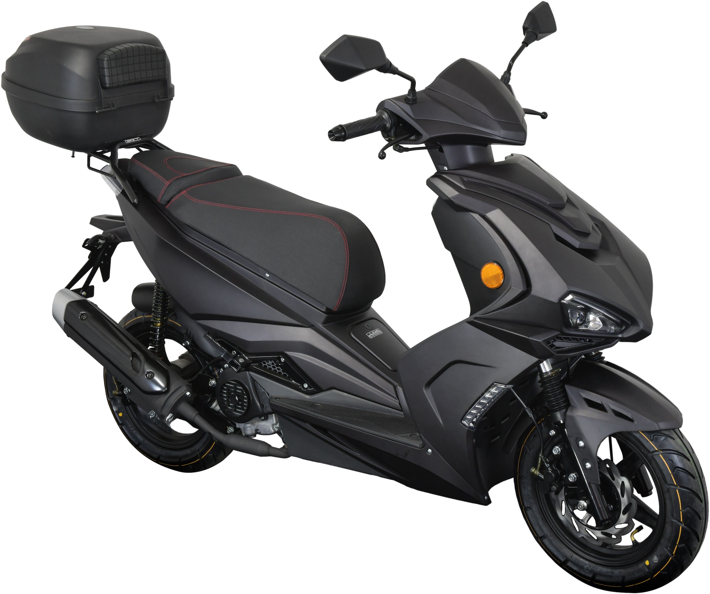 GT UNION Motorroller "Striker 45", 45 km/h, schwarz, Motorroller, Luftgekühlter Motor