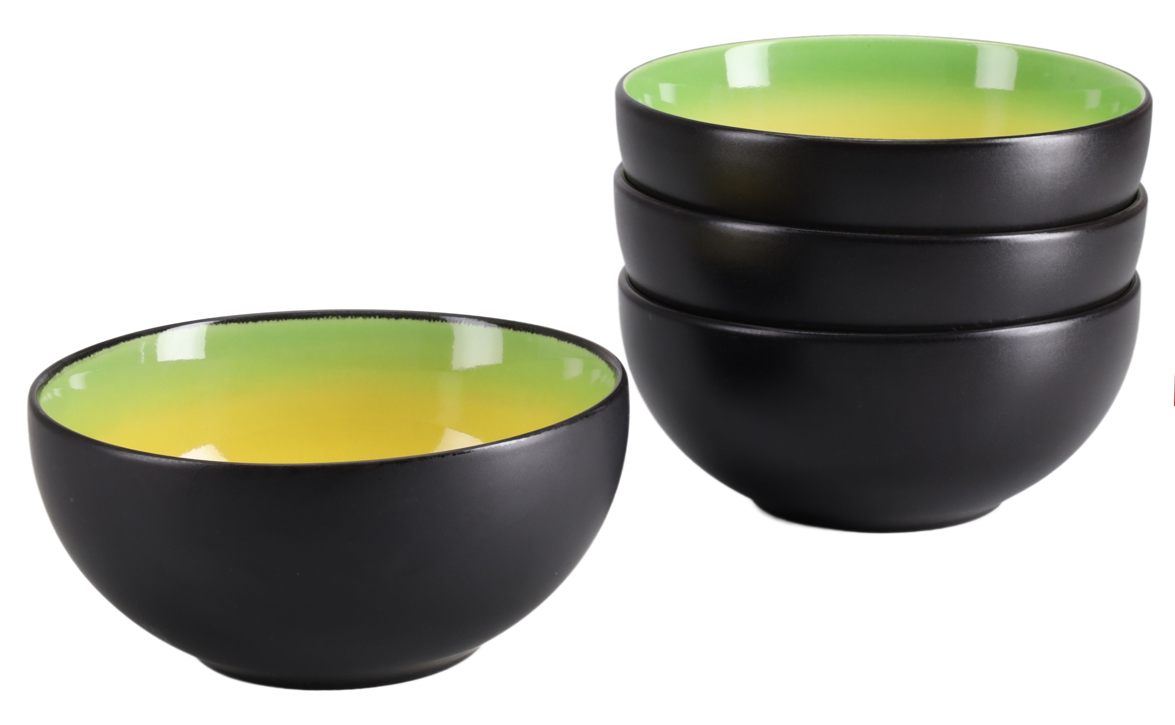 CreaTable Schüssel "Hot, Buddha Bowl, 4-tlg." 4 aus Steinzeug Moderne Coupeform, außergewöhnliches Design