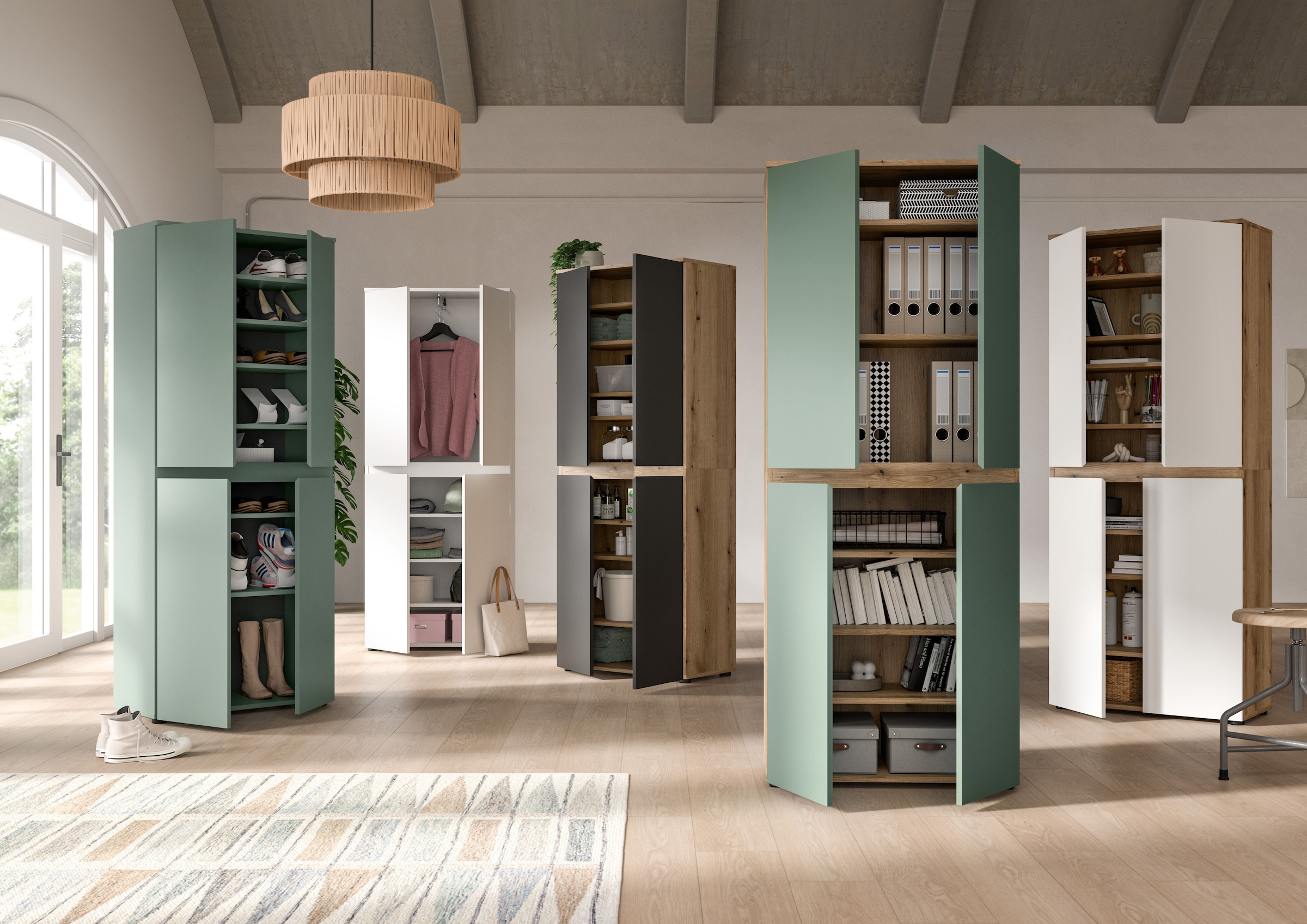 INOSIGN Mehrzweckschrank »CIPELA« 1 Stk. tlg. BxH:105x175 cm, viel Stauraum, variable Einlegeböden, Kleiderstange