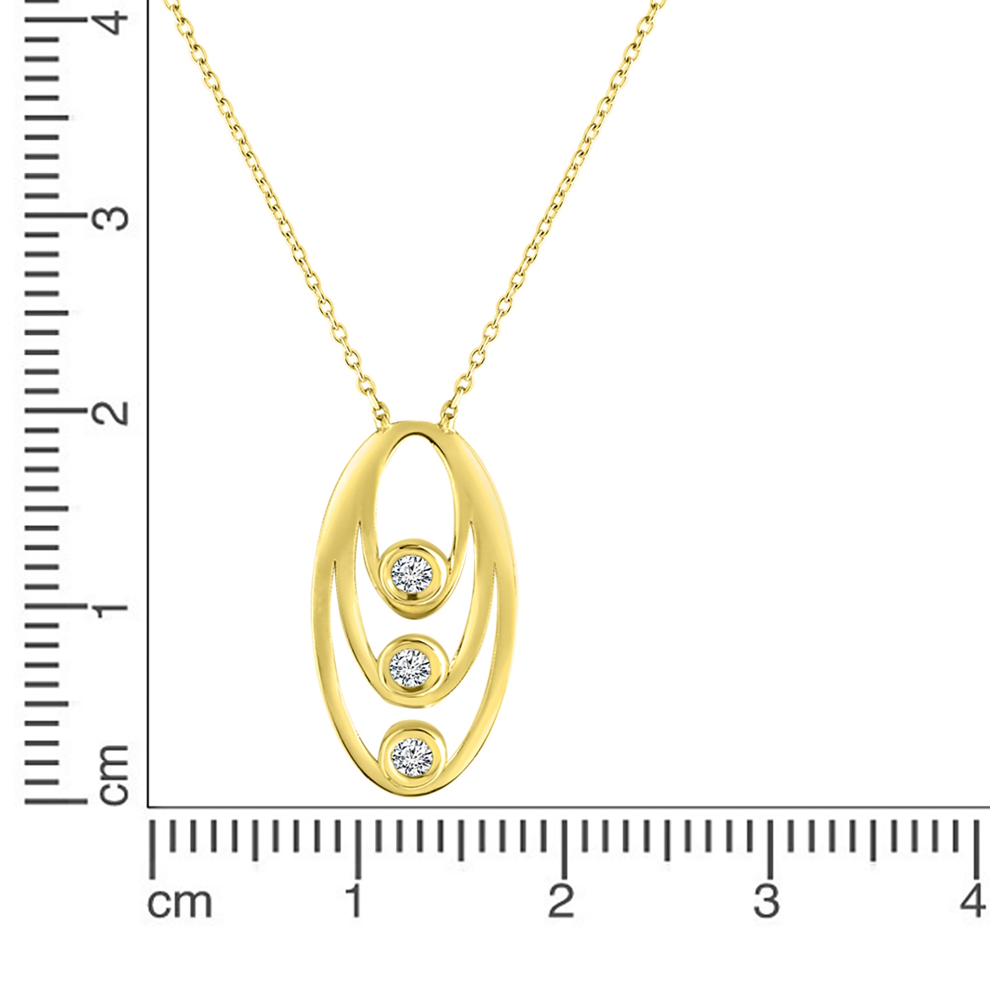 Fascination by Ellen K. Kette mit Anhänger »375/- Gelbgold Zirkonia«