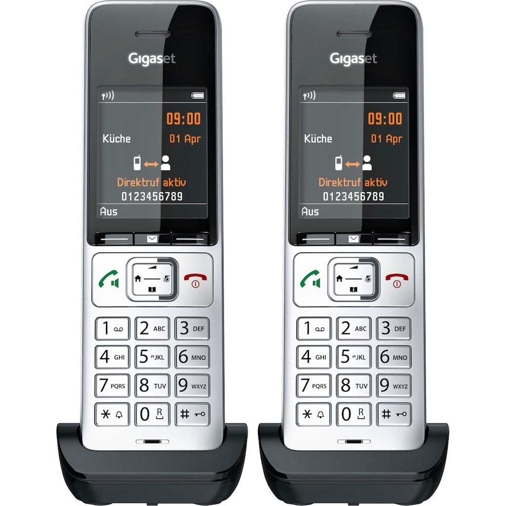 Gigaset Schnurloses DECT-Telefon »COMFORT 500HX duo«, (Mobilteile: 2)