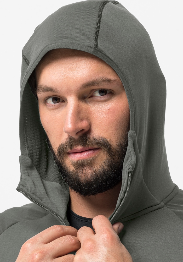 Jack Wolfskin Fleecejacke »KOLBENBERG HOODED FZ M«, mit Kapuze