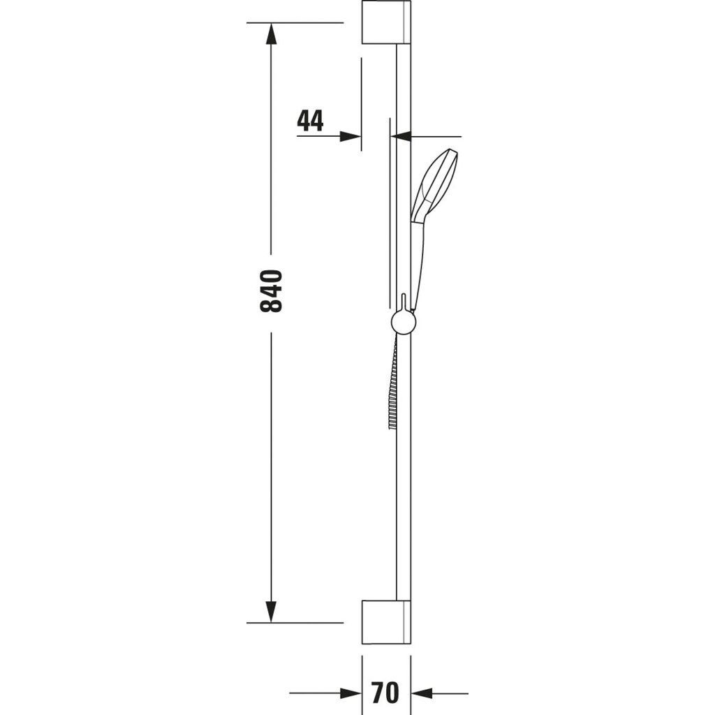 Duravit Stangenbrause-Set »Universal Duschsystem«, (Kombi-Set, Brauseschlauch mit Verdrehschutz)