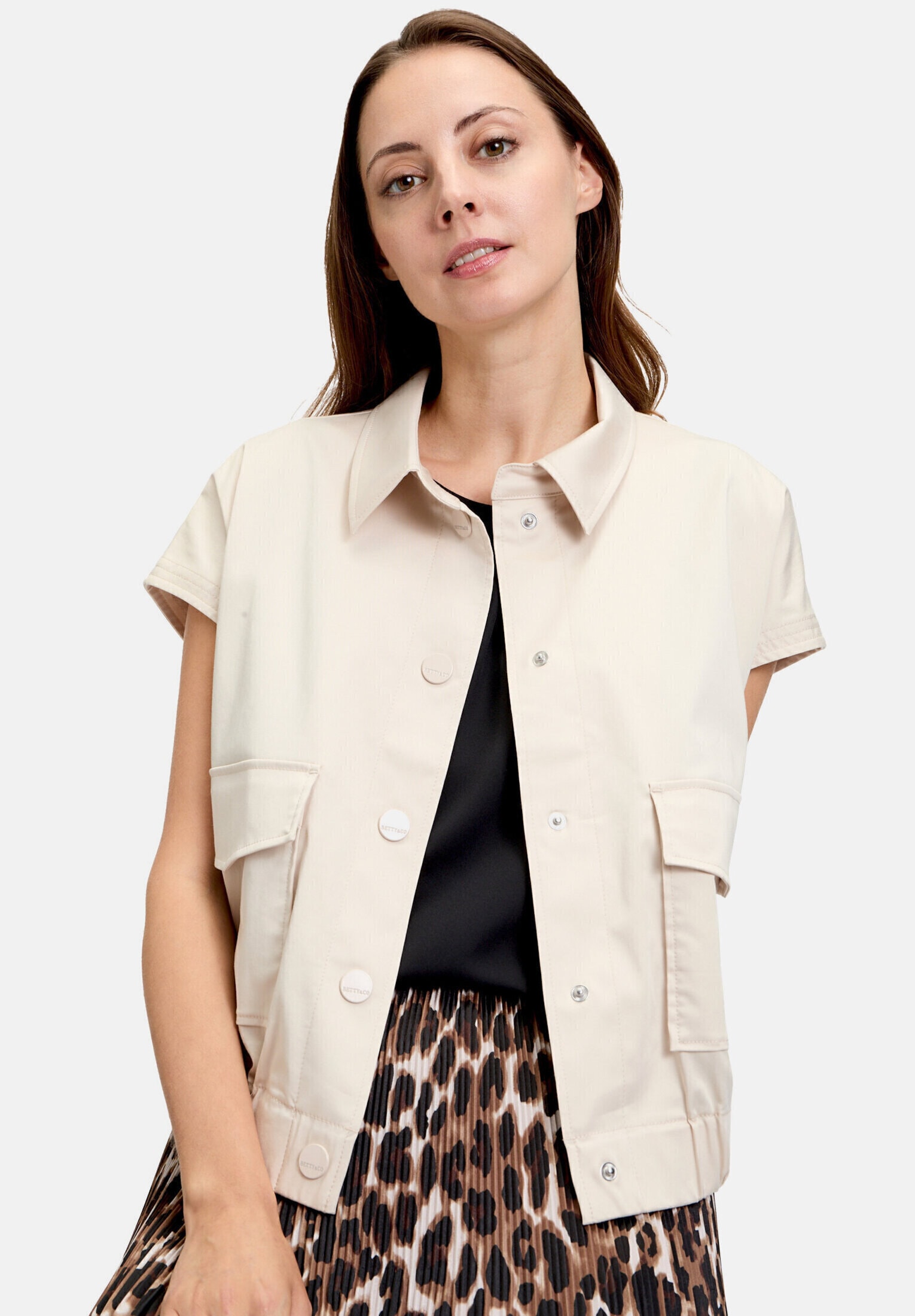 Betty&Co Kurzweste »Damen mit Kragen« Material
