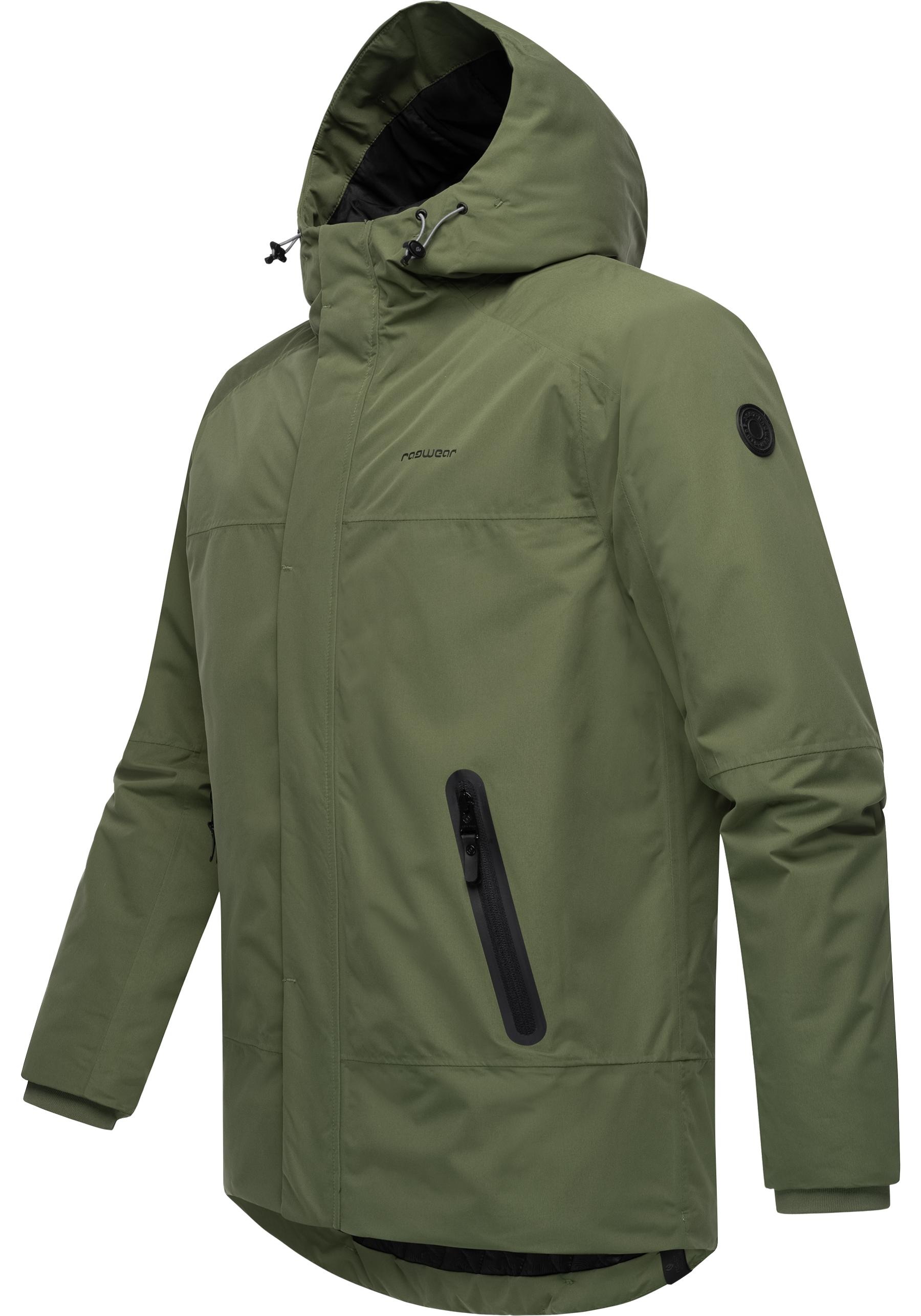 Ragwear Winterjacke »Hatar«, mit Kapuze, Wasserdichte Herren Outdoorjacke mit großer Kapuze