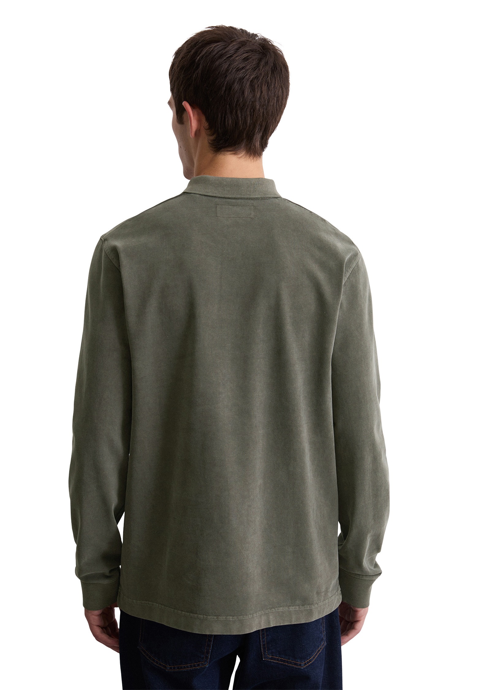 Marc O'Polo Langarm-Poloshirt »aus reiner Bio-Baumwolle«