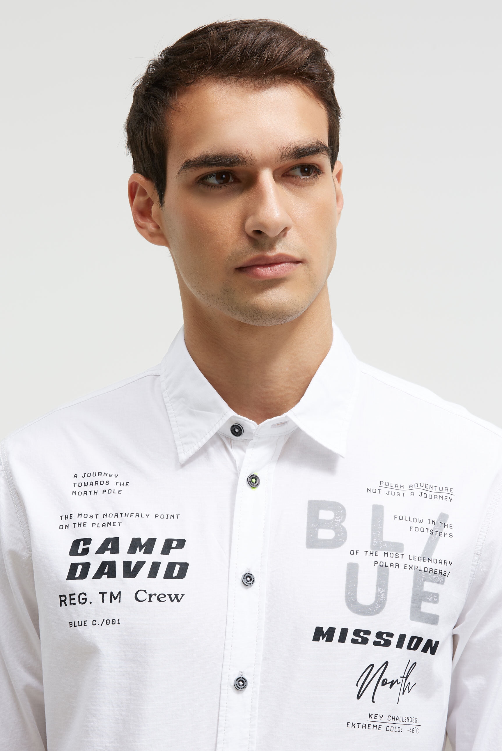 CAMP DAVID Langarmhemd aus Baumwolle