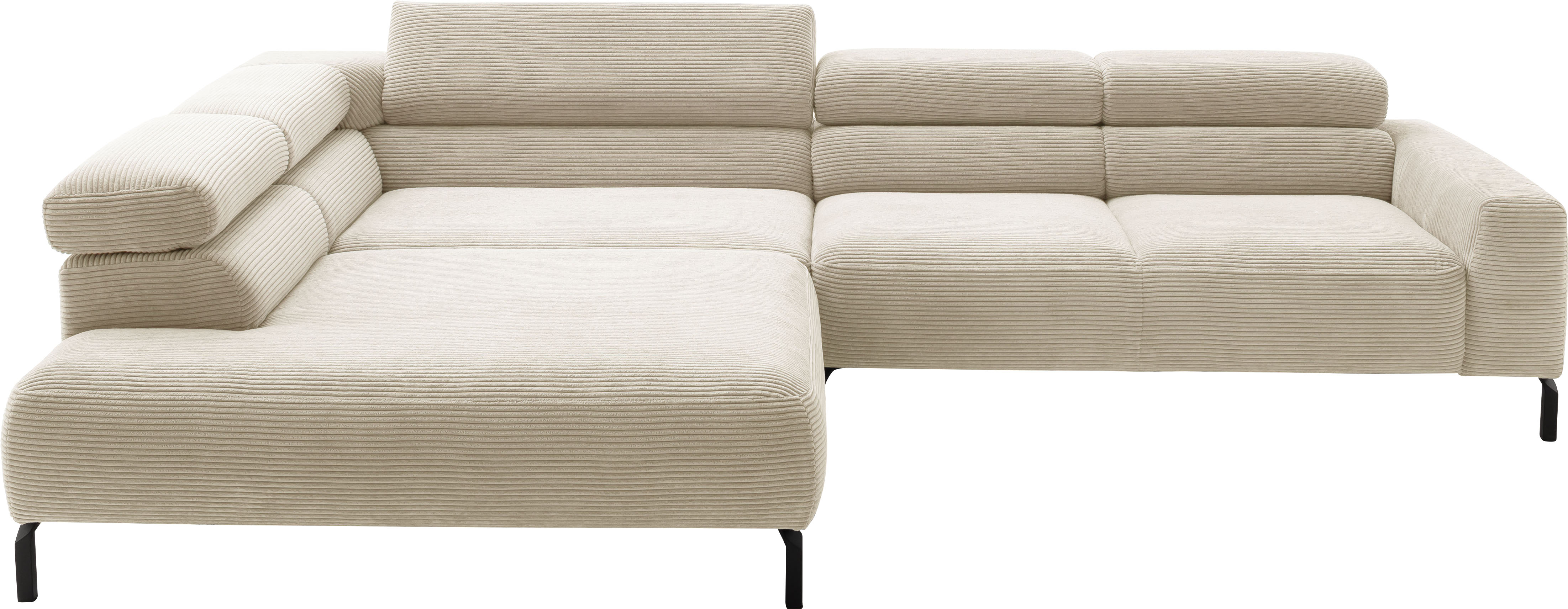 Thumbnail - PLACES OF STYLE Ecksofa "Antonelli, L-Form, inkl. Kopfteilverstellung, Breite 312 cm" ohne Sitztiefenverstellung, in Cor...