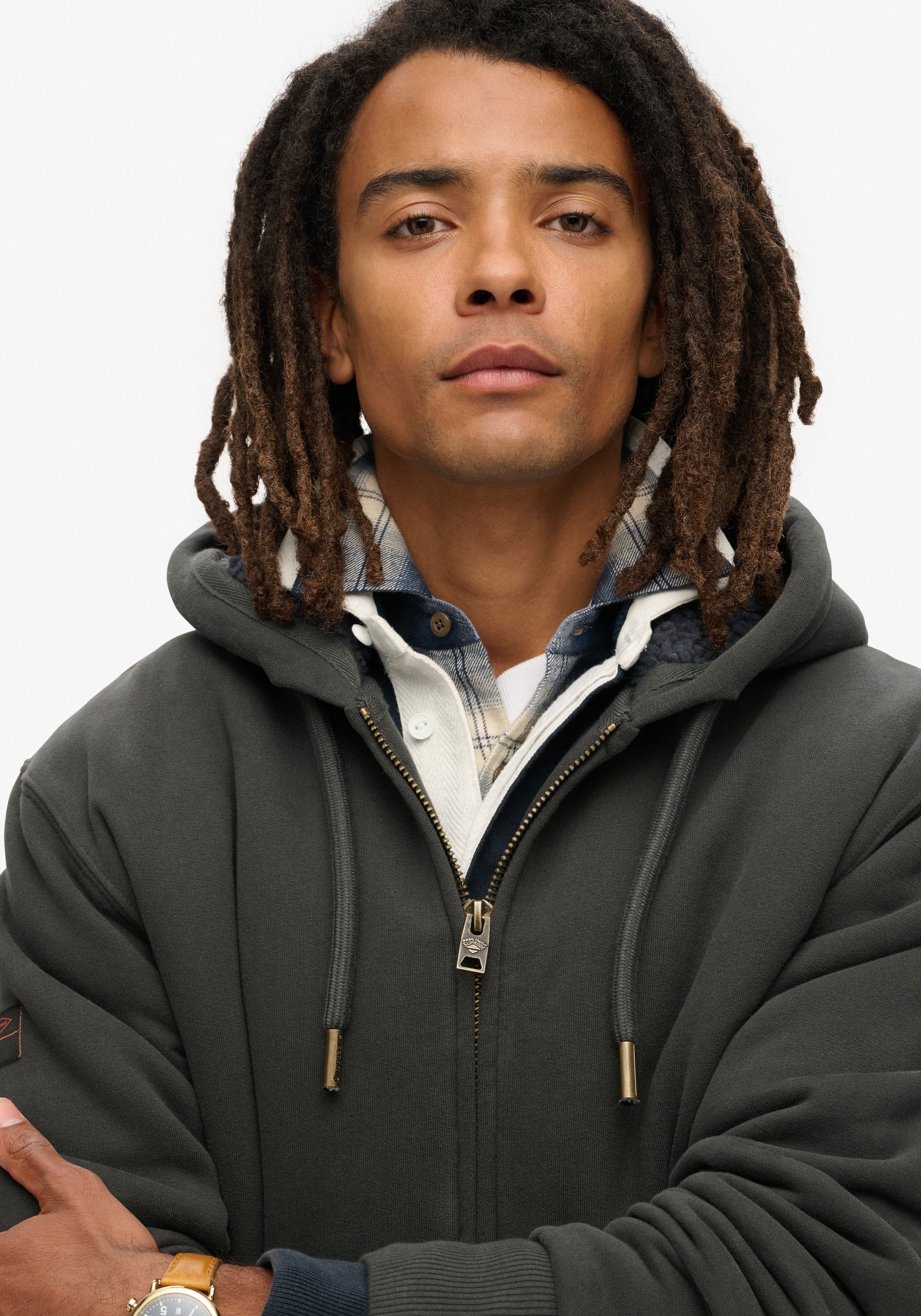 Superdry Kapuzensweatjacke »Borg Lined Ziphood«