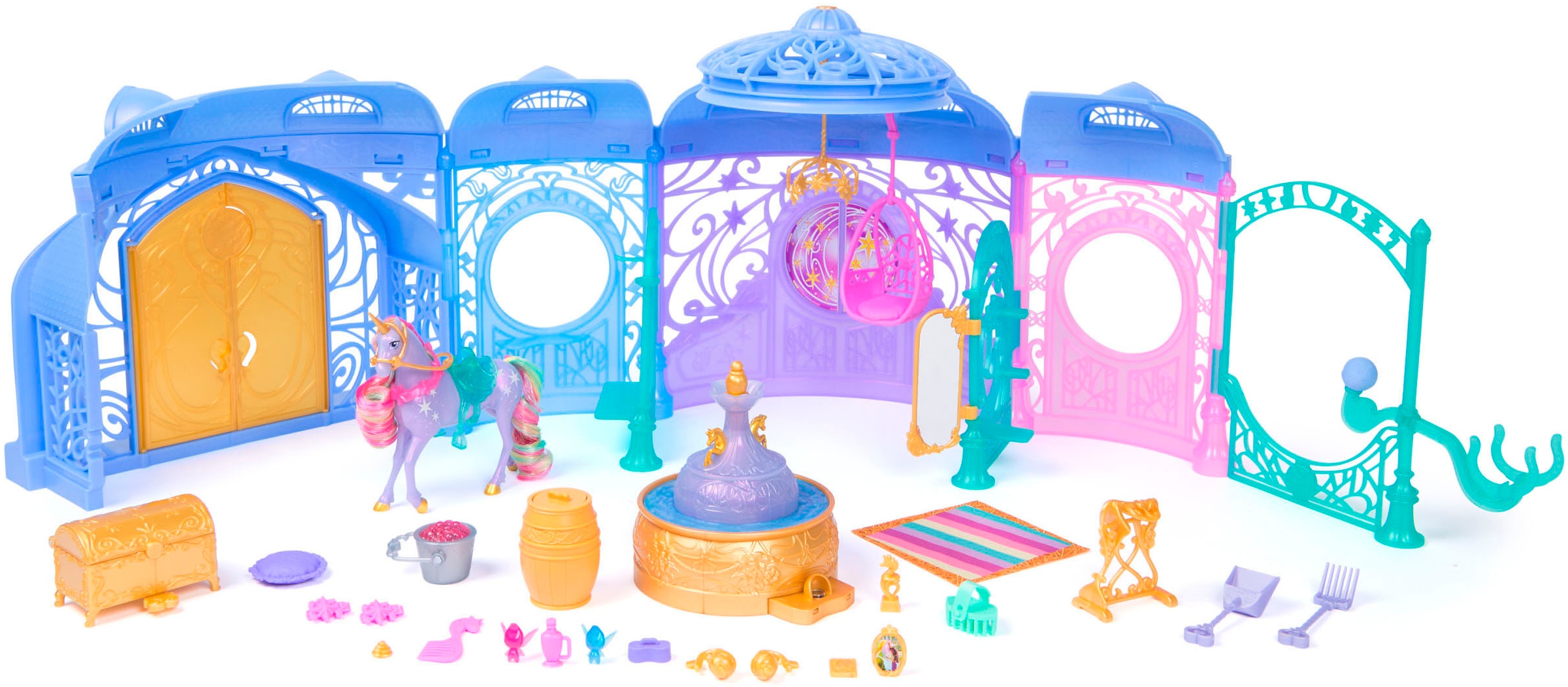 Spin Master Anziehpuppe »Unicorn Academy - Stall Starglow Fountain & Stable«, mit Licht und Sound
