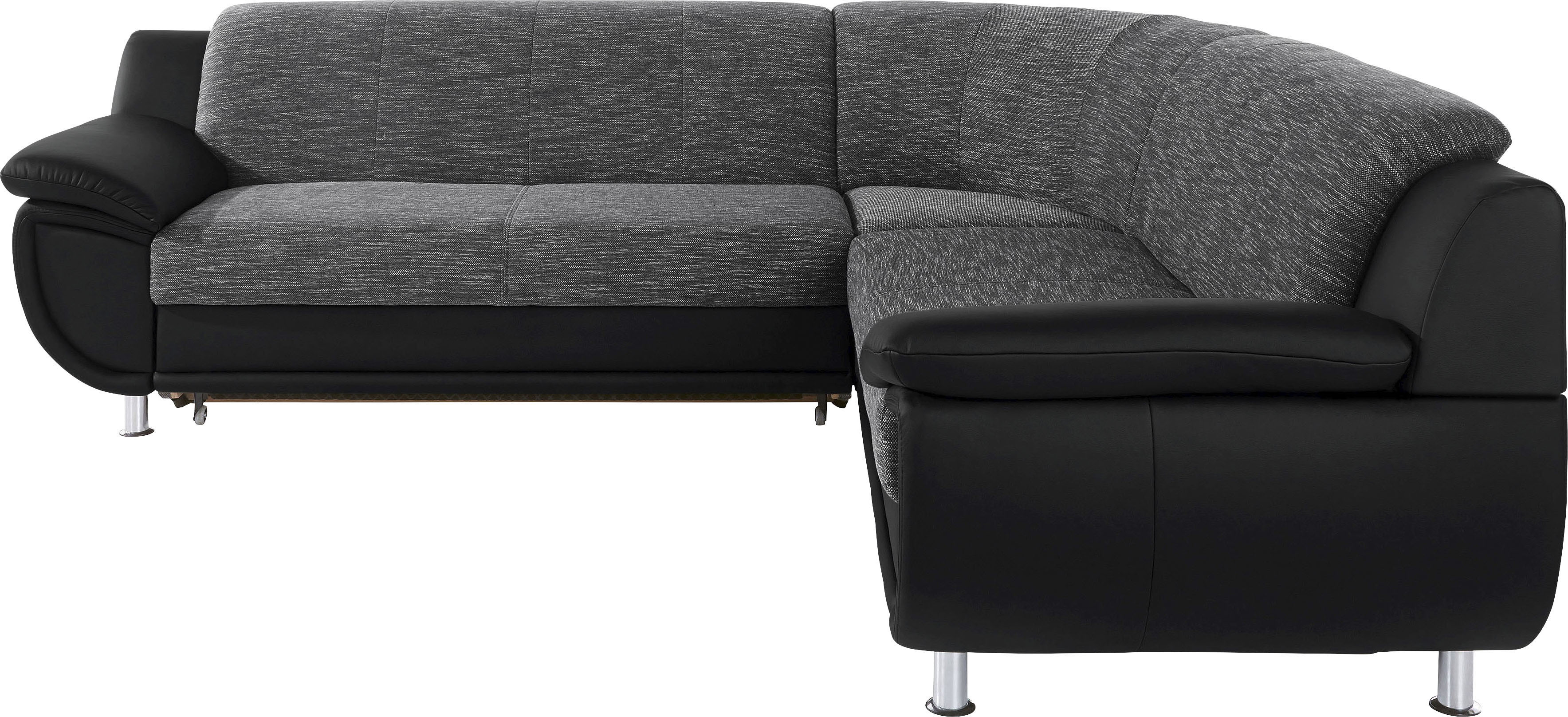 Thumbnail - TRENDMANUFAKTUR Ecksofa "Rondo 3, zeitlos und modern, im Materialmix, L-Form", wahlweise Federkern für hohen Sitzkomfort...