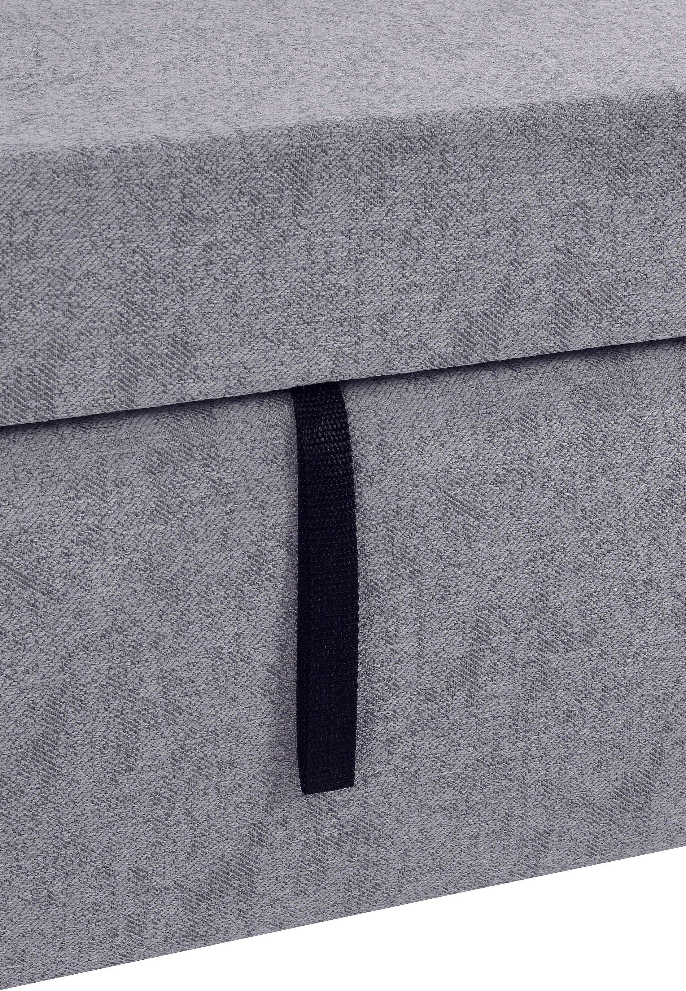 DOMO collection Ecksofa »Aversa, moderne Steppung im Sitz und Rücken, geschwungene Armlehnen,«, L-Form, wahlweise mit Bettfunktion