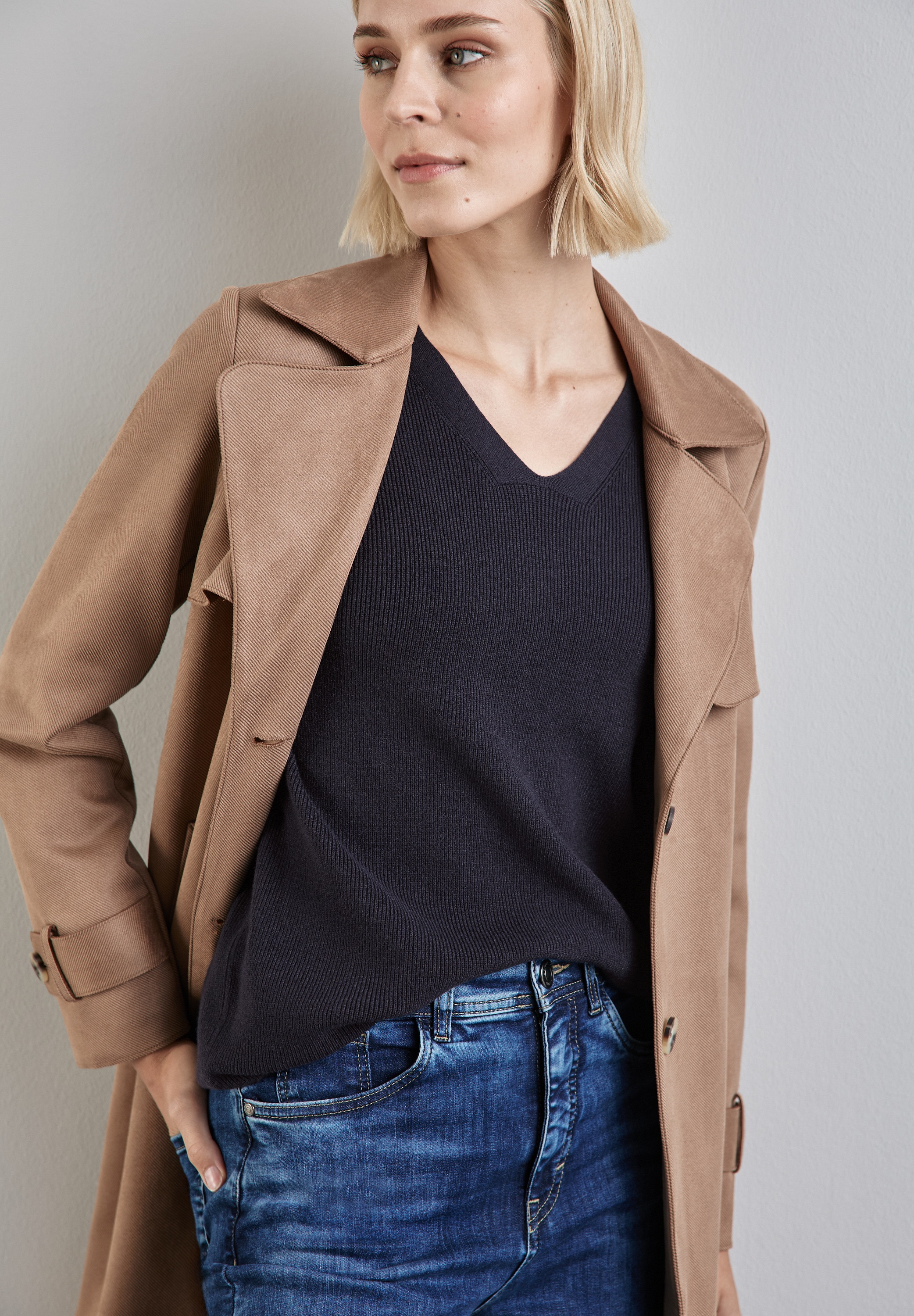 STREET ONE Strickpullover aus Feinstrick günstig online kaufen