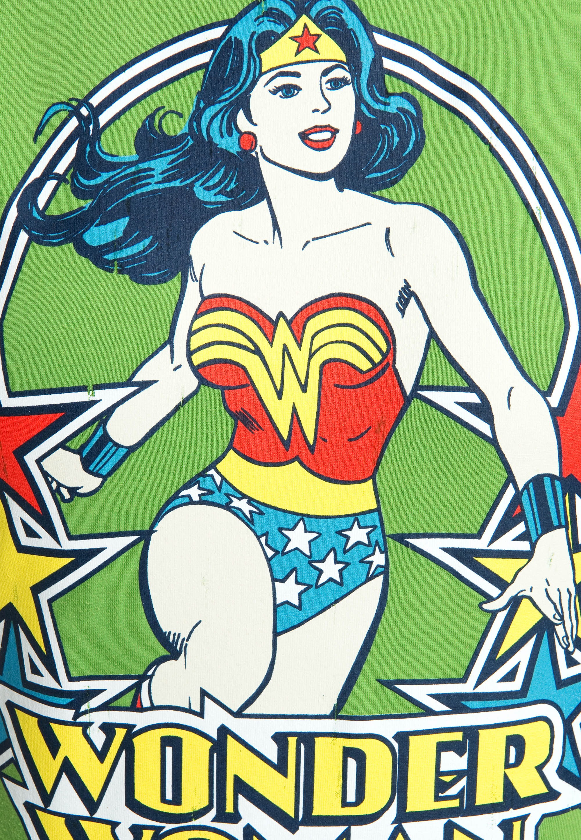 LOGOSHIRT T-Shirt »Wonder Woman Stars«, mit auffälligem Retro-Print