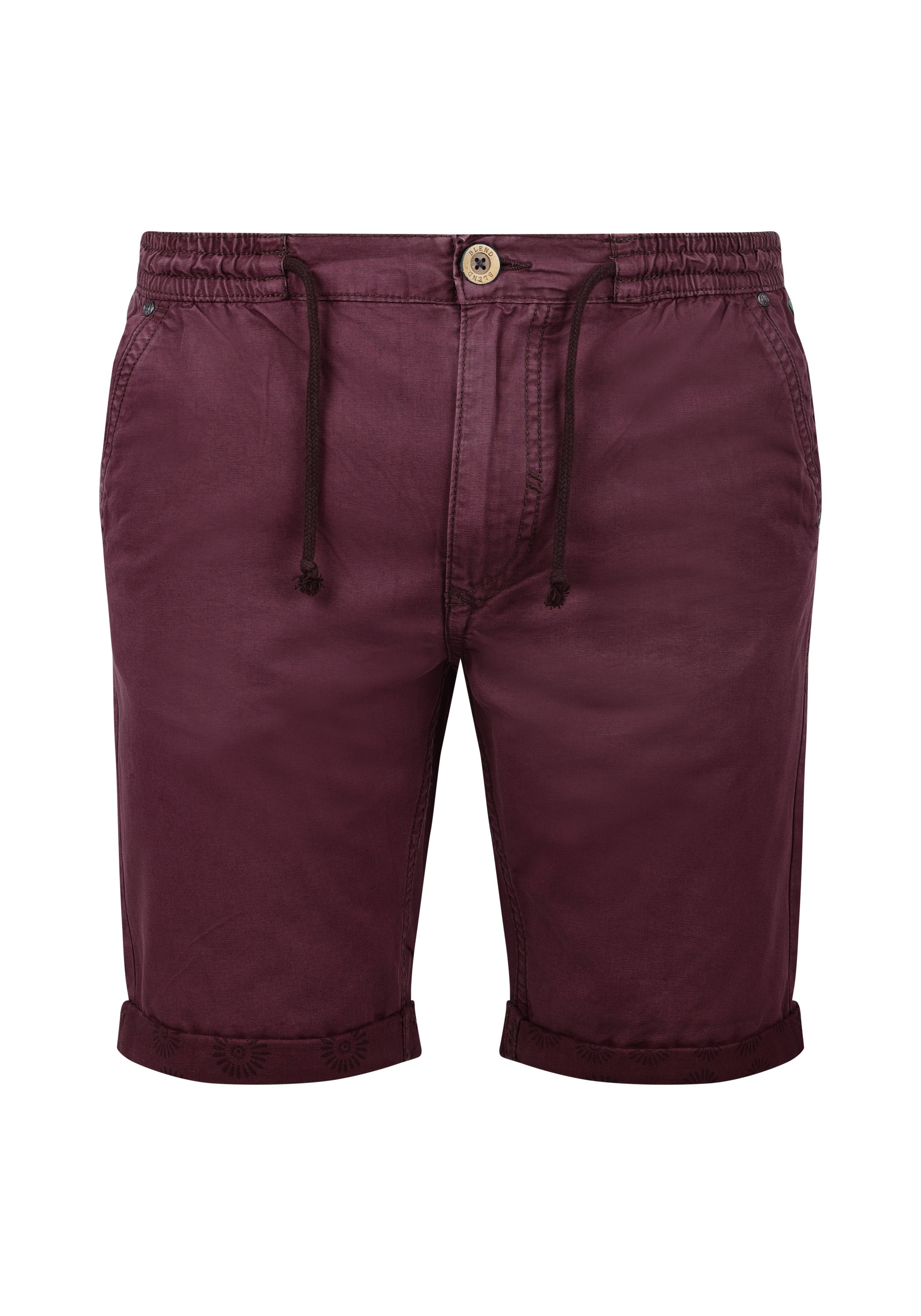 Blend Chinoshorts "BHClaudio" Chino Shorts mit Print am Saumumschlag günstig online kaufen