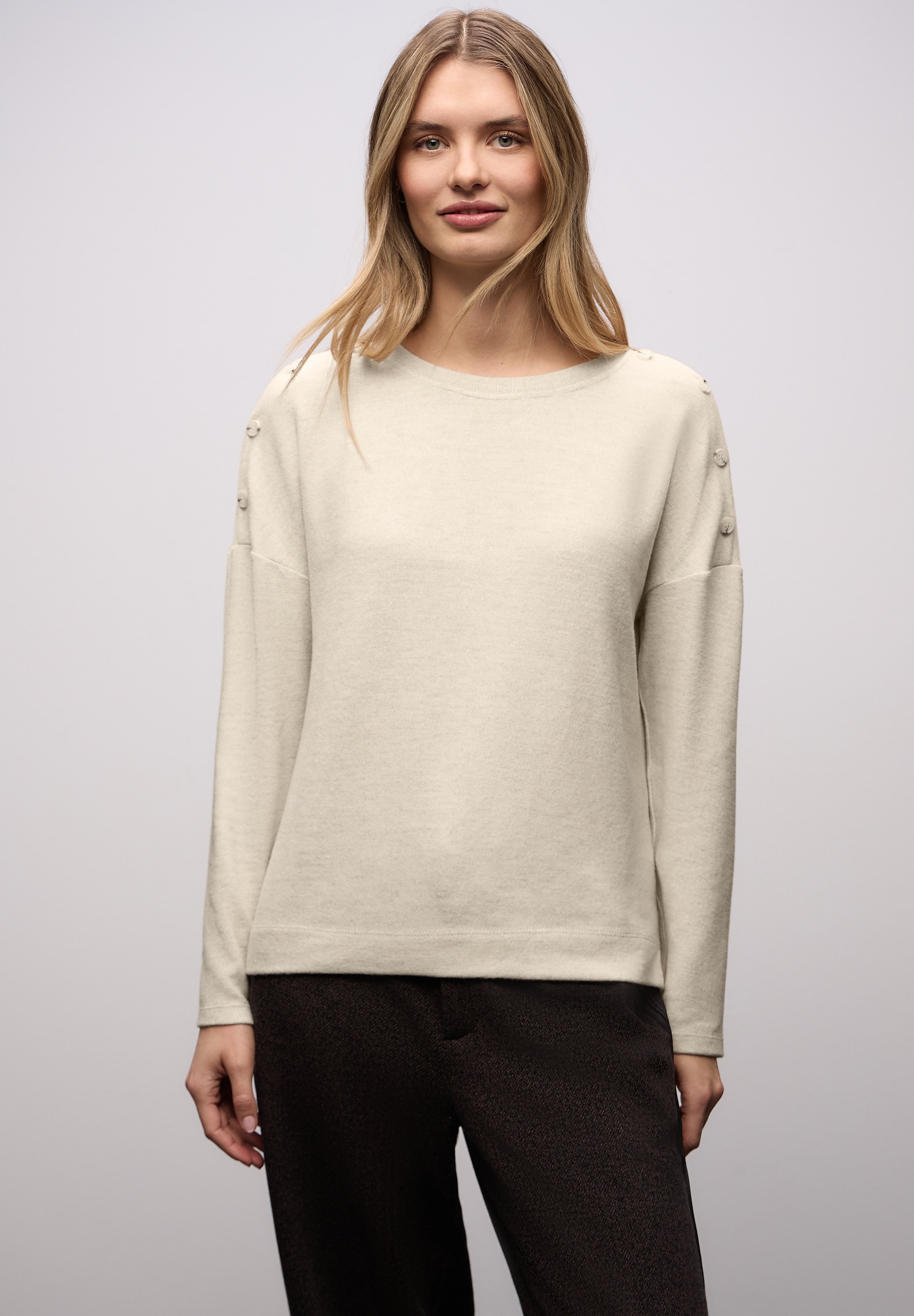 STREET ONE Langarmshirt mit Rundhalsausschnitt