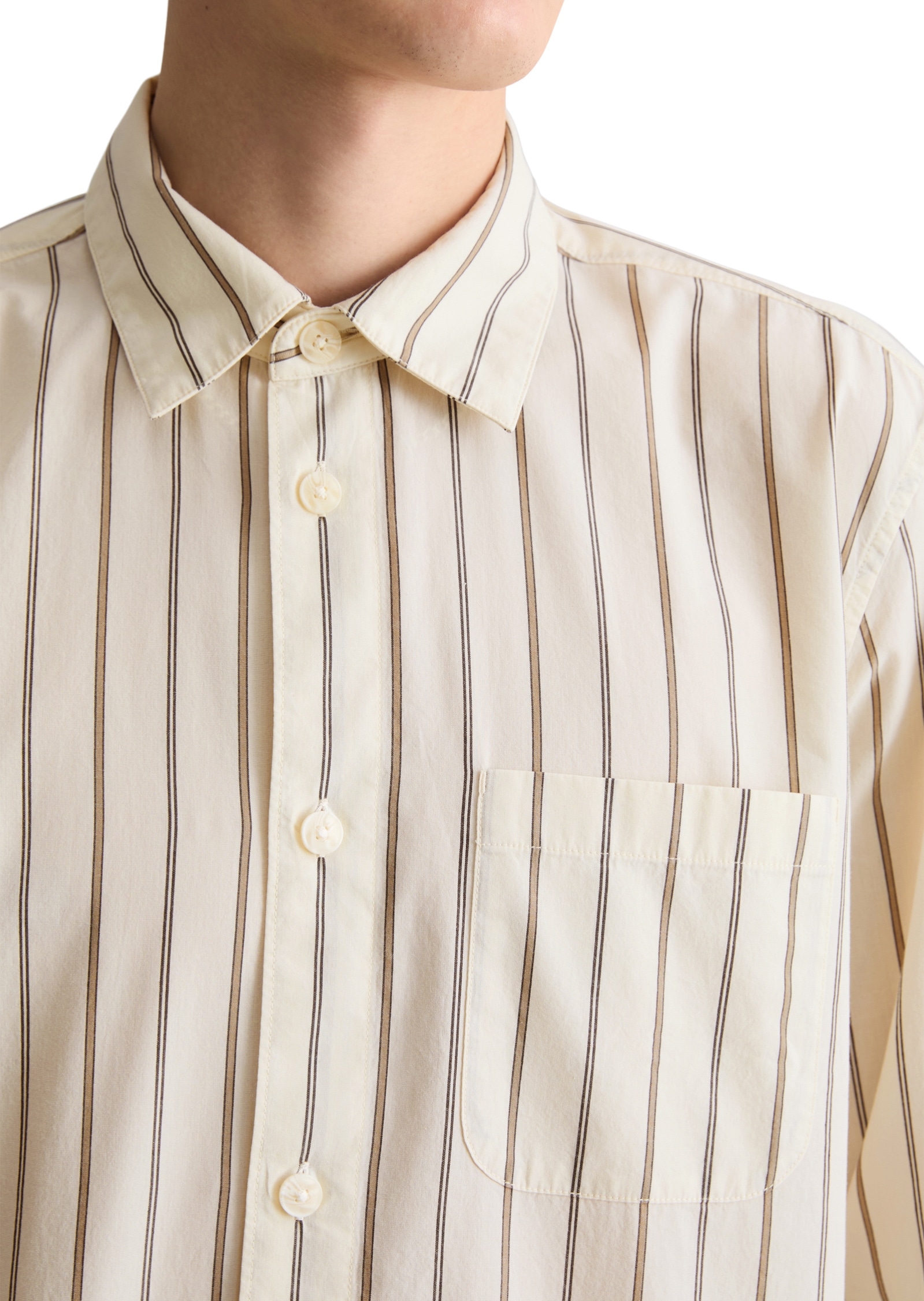 Marc O'Polo DENIM Langarmhemd »aus Bio-Baumwoll-Popeline«