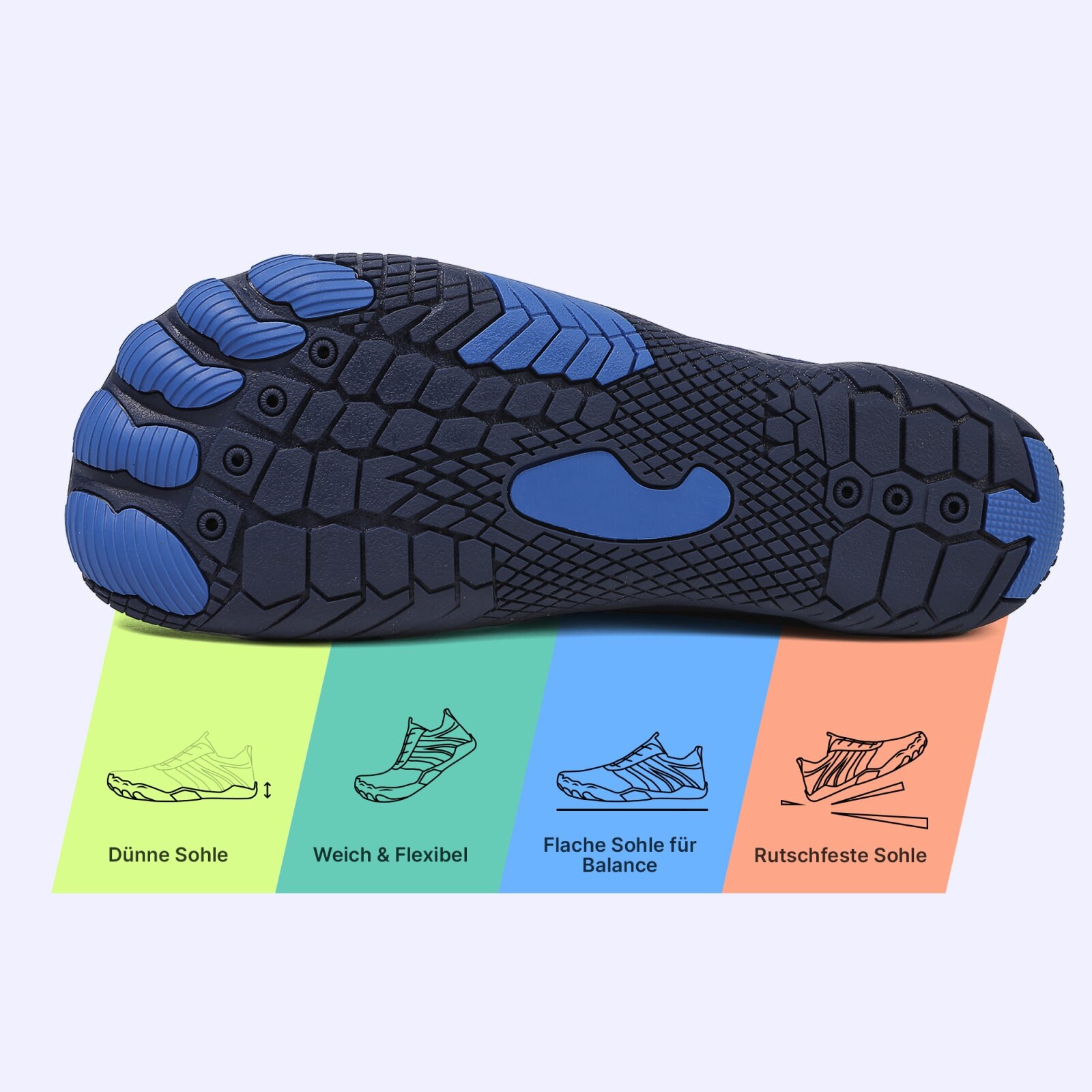 DOTALES Barfußschuh »Flowstep Barfußschuhe Damen & Herren, Flowstep Barfußschuhe«, Minimalschuhe