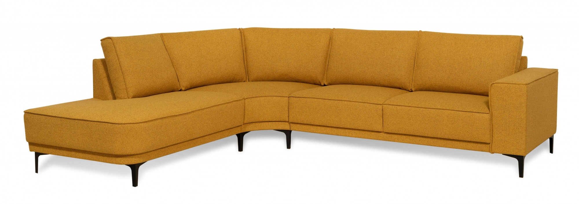 Places of Style Ecksofa »Casina«, mit abgerundeter Ottomane, in einem weichen Chenille-Stoff