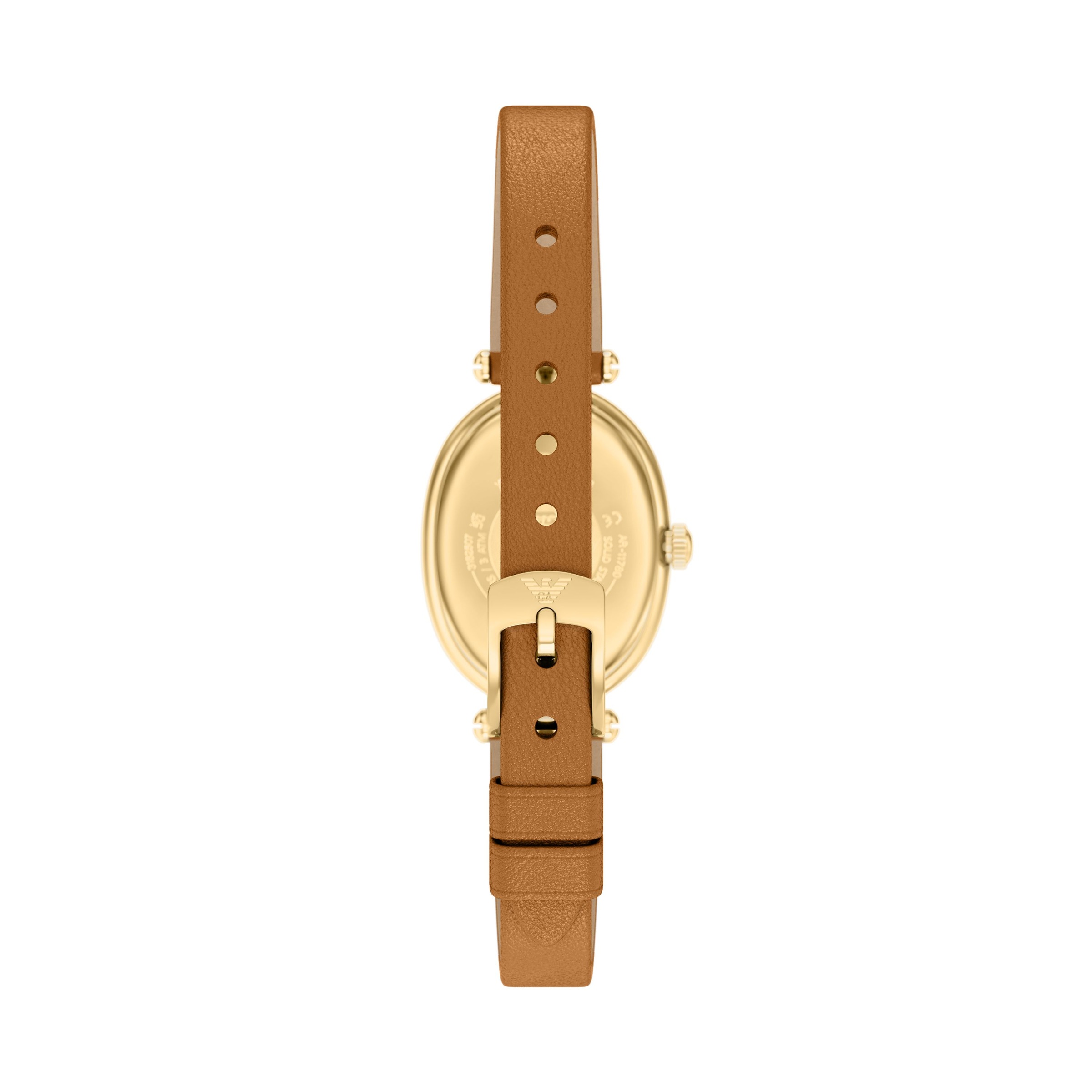 Emporio Armani Quarzuhr »SINFONIA« Armbanduhr, Damenuhr, Lederarmband, analog