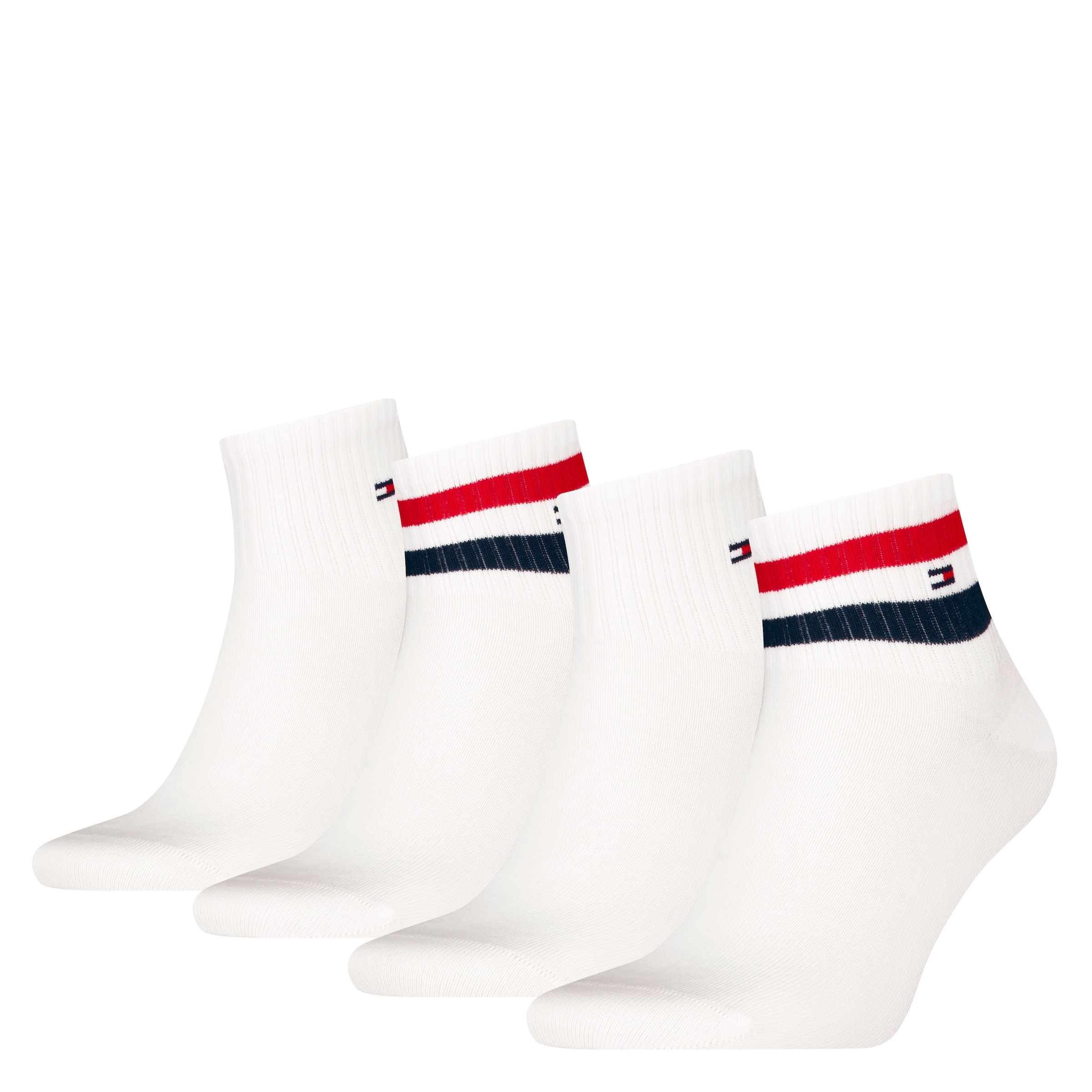 Tommy Hilfiger Socken "TH MEN QUARTER 4P SPORT ECOM", (4 Paar), mit kontras günstig online kaufen