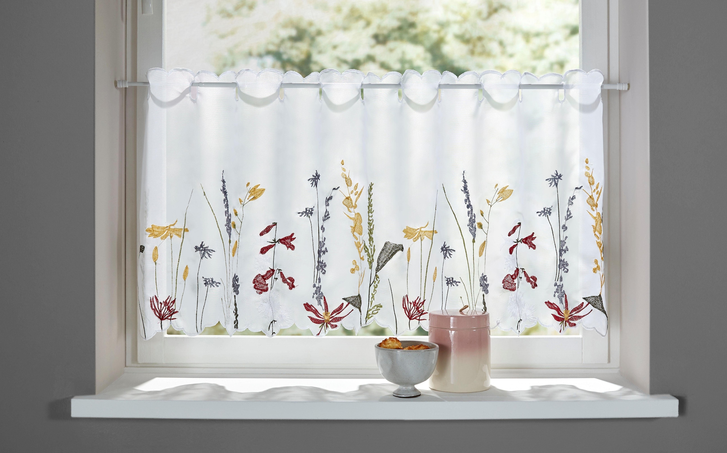 Home affaire Scheibengardine "Bille" Durchzuglöcher 1 Stk. tlg. transparent günstig online kaufen