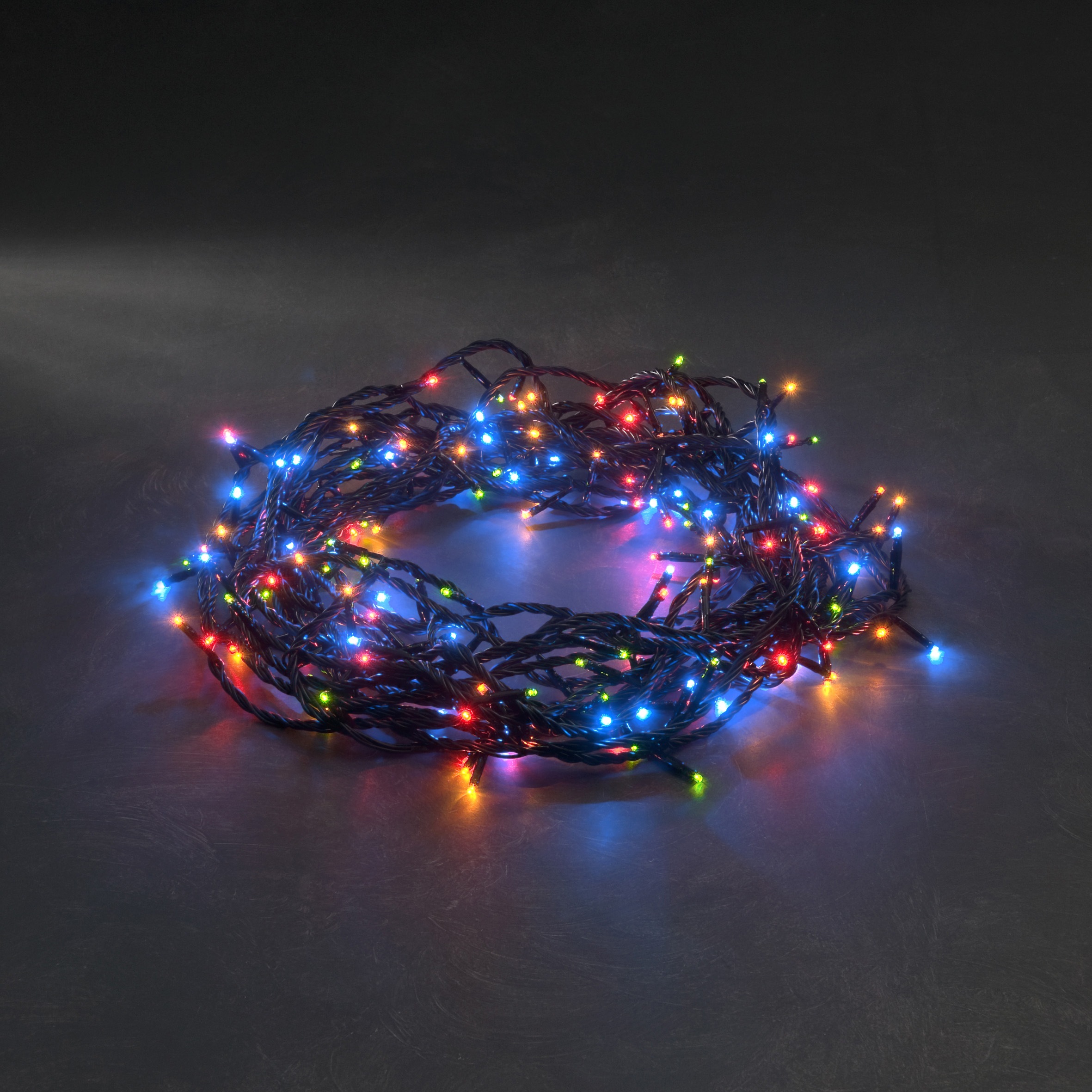 KONSTSMIDE LED-Lichterkette »Weihnachtsdeko aussen«, 80 St.-flammig, Micro LED Lichterkette, mit 8 Funktionen, 80 bunte Dioden
