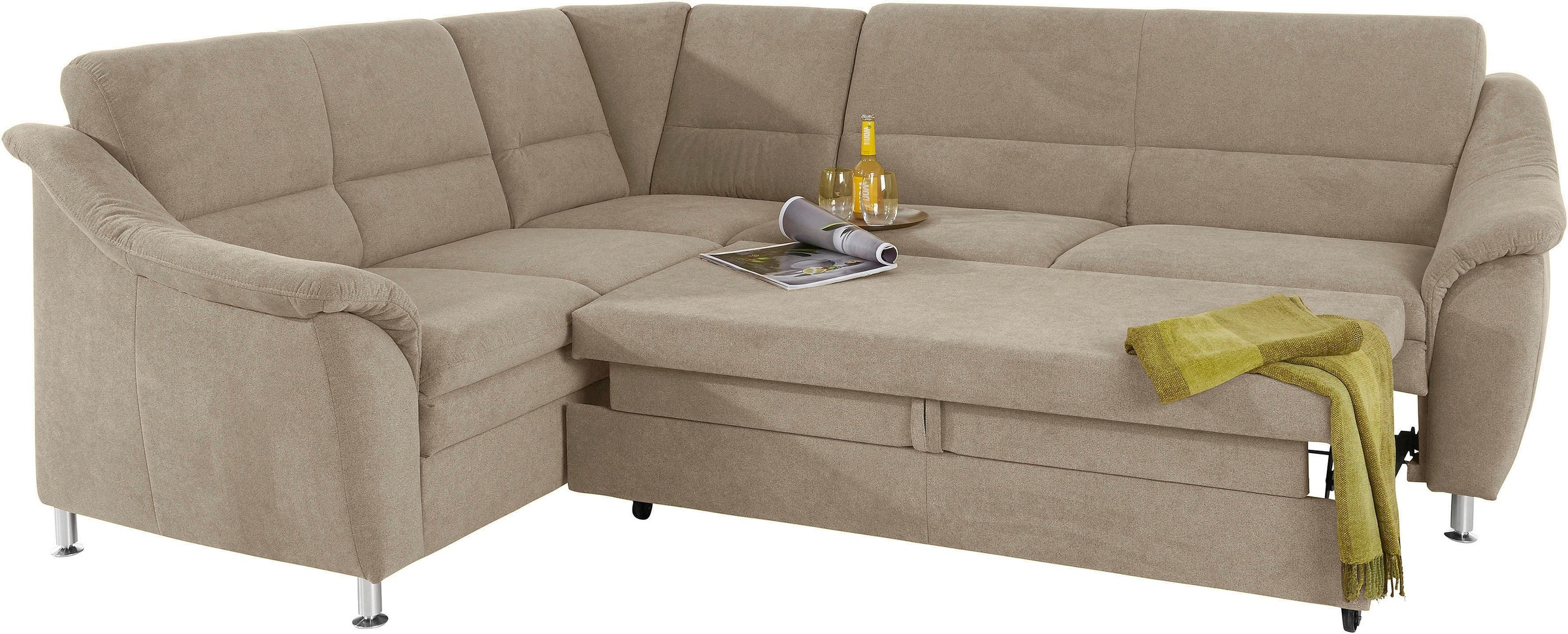 Thumbnail - PLACES OF STYLE Ecksofa "Cardoso L-Form" Federkern, wahlweise mit Bett, Schubkasten, teilweise Relaxfunktion