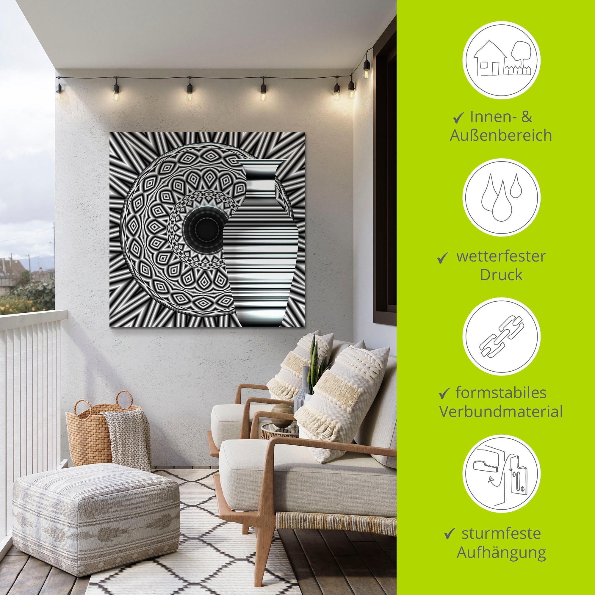 Artland Wandbild »Tajine und Karaffe«, Muster, (1 St.), als Alubild, Outdoorbild, Leinwandbild in verschied. Größen
