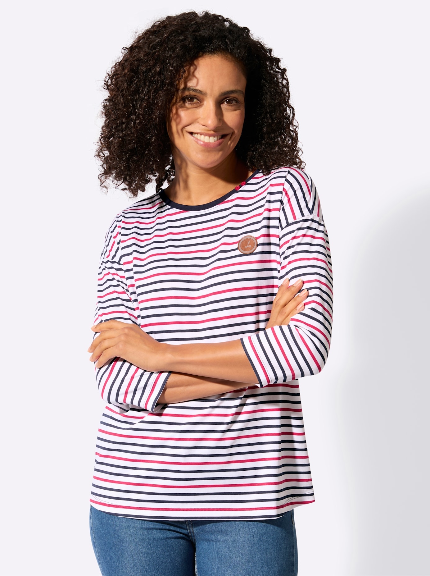 Casual Looks 3/4-Arm-Shirt "Ringelshirt", 1 tlg. günstig online kaufen