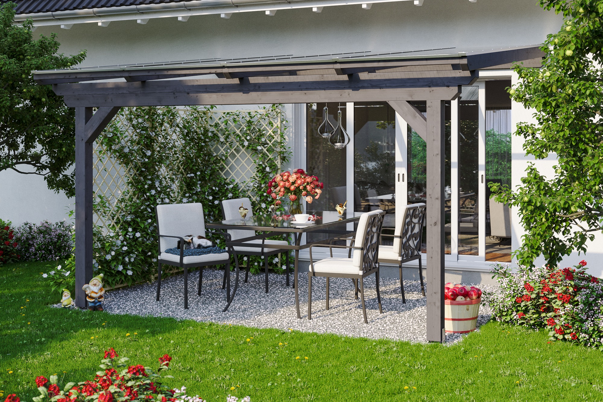 Skanholz Terrassendach »Ancona«, Leimholz