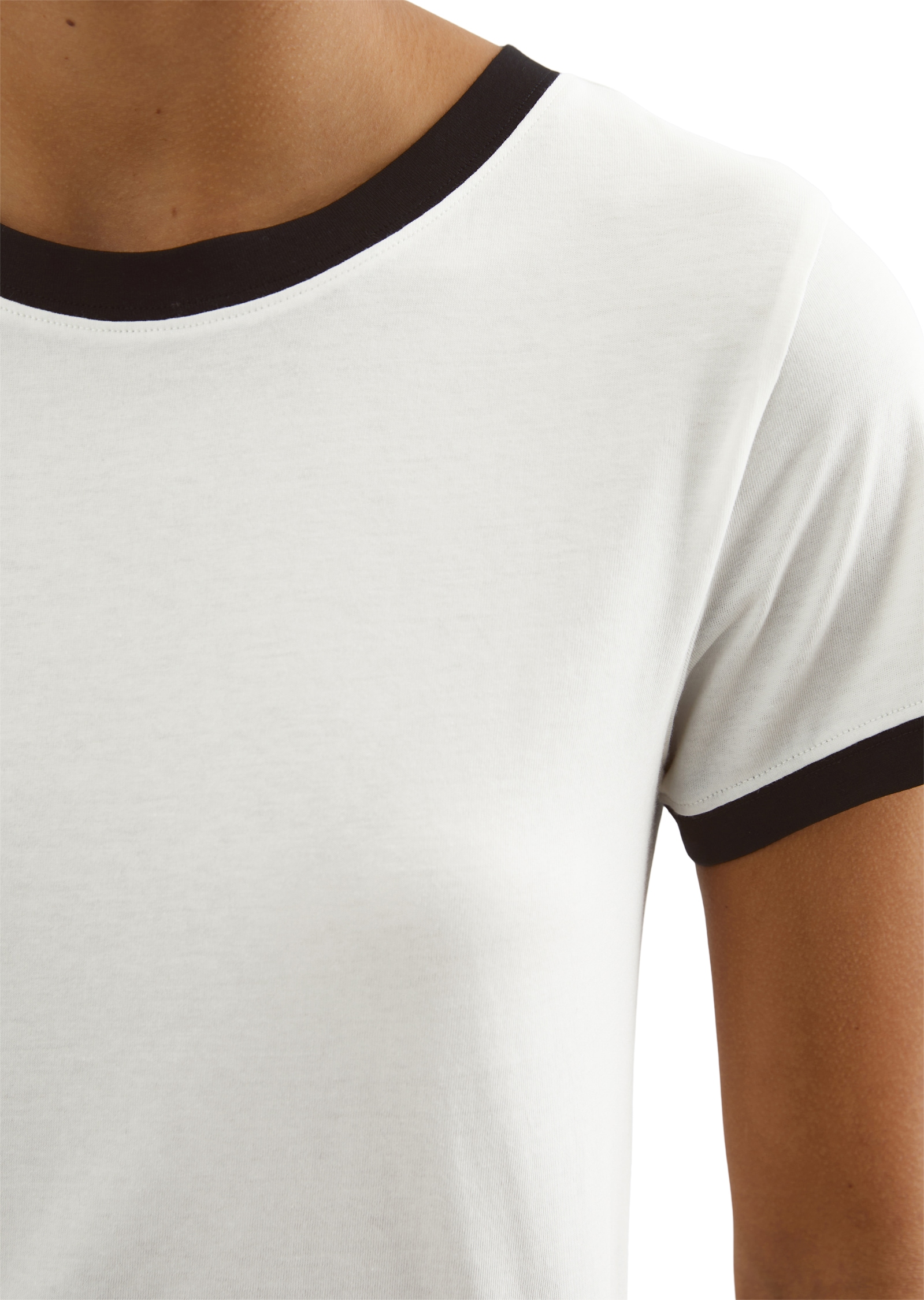 Marc O'Polo T-Shirt »Mix & Match Jersey«, Kontrast-Details, Rundhalsausschnitt, Regular Fit, Single Jersey