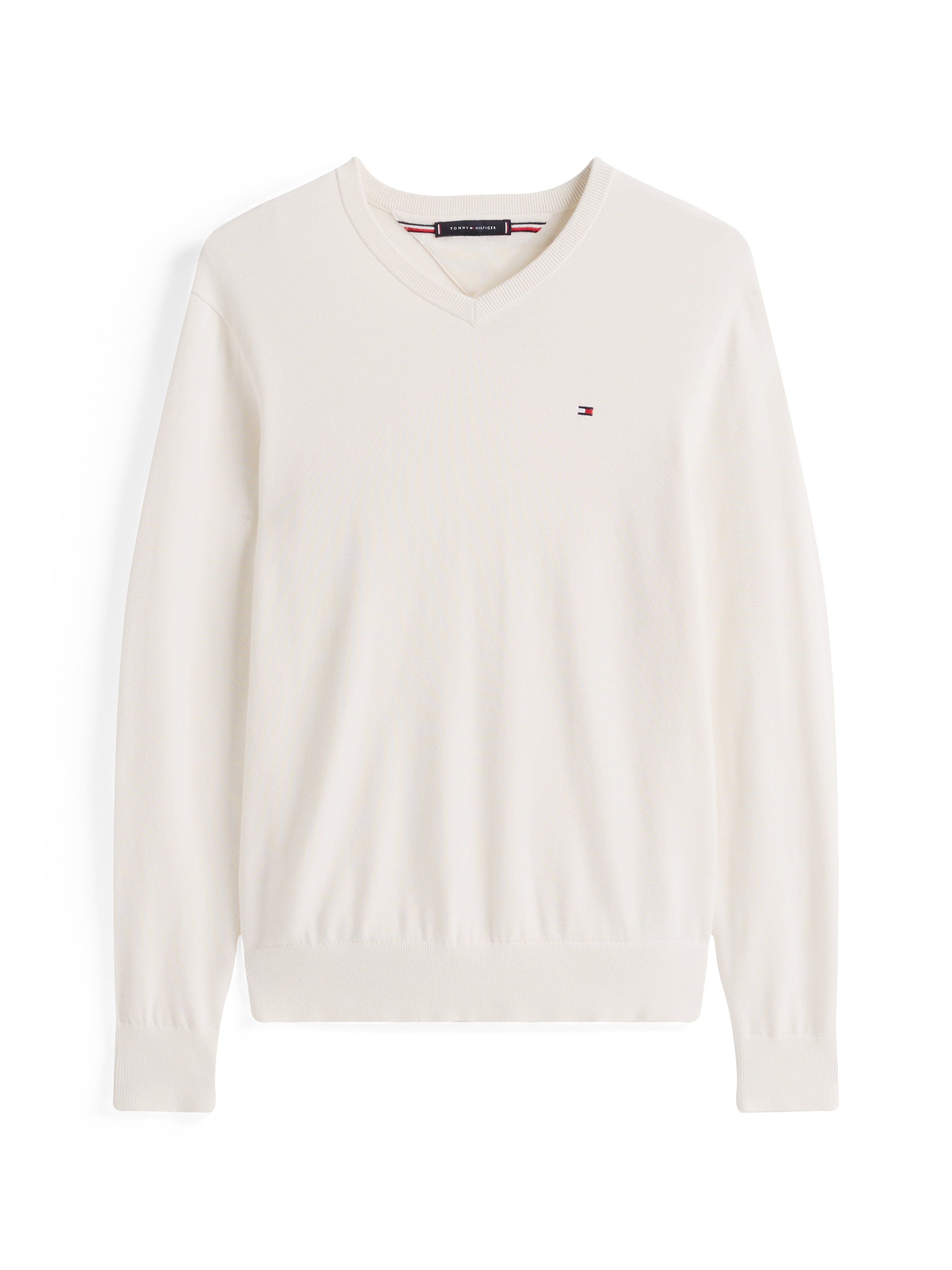 Tommy Hilfiger Strickpullover »ESSENTIAL COTTON V NECK«