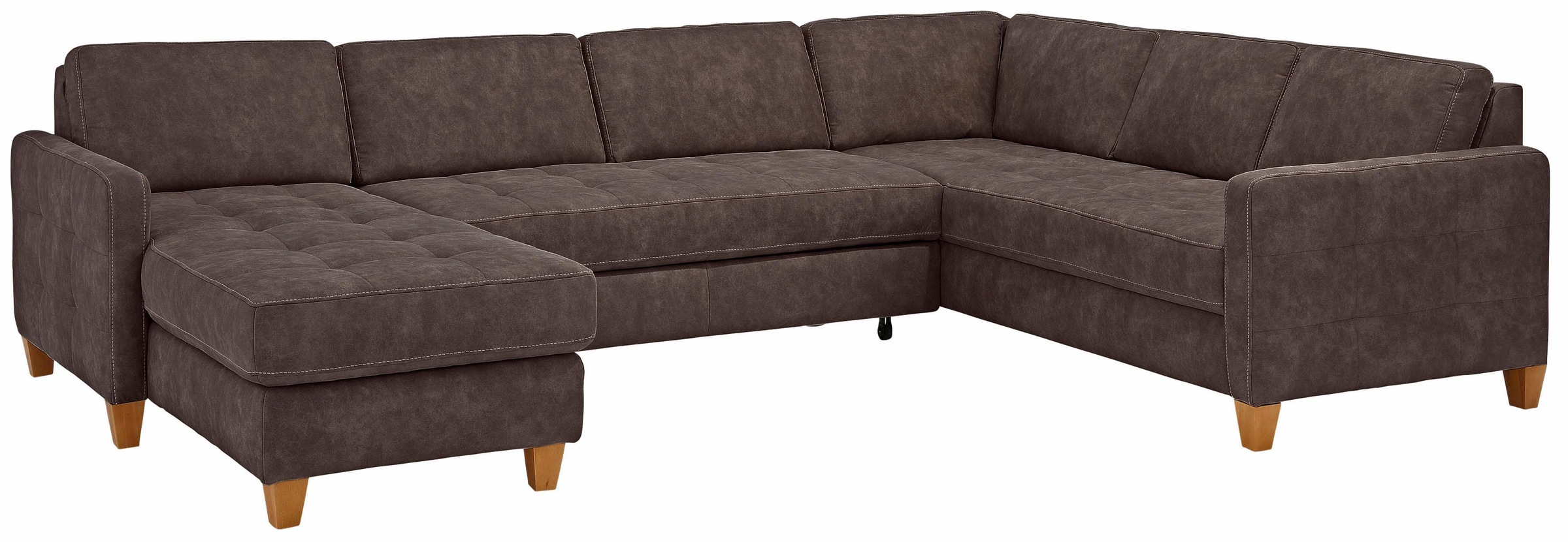 Home affaire Wohnlandschaft "Earl U-Form" wahlweise auch mit Bettfunktion o günstig online kaufen