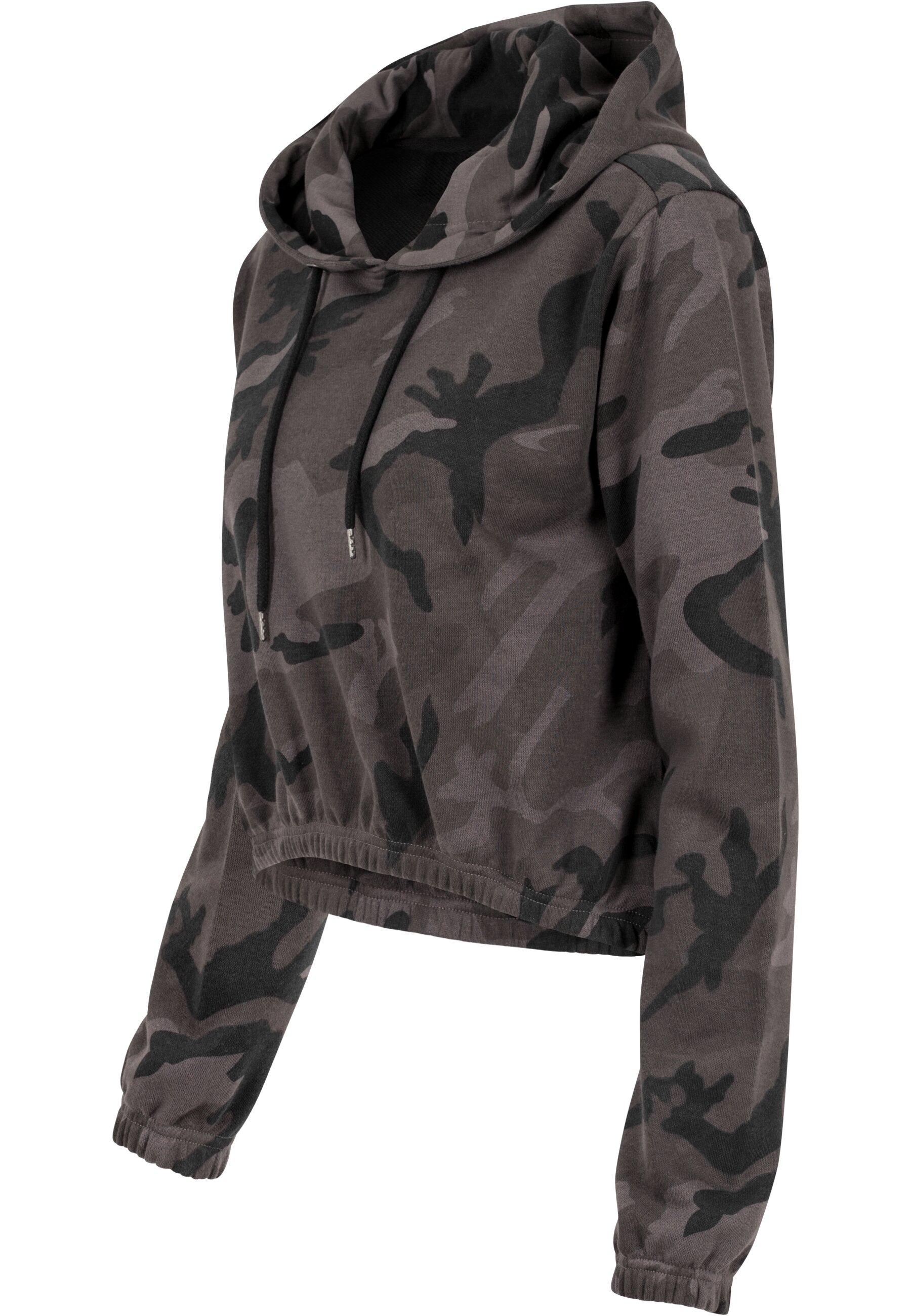 URBAN CLASSICS Rundhalspullover »Urban Classics Damen Ladies Camo Cropped Hoody«, (1 tlg.)