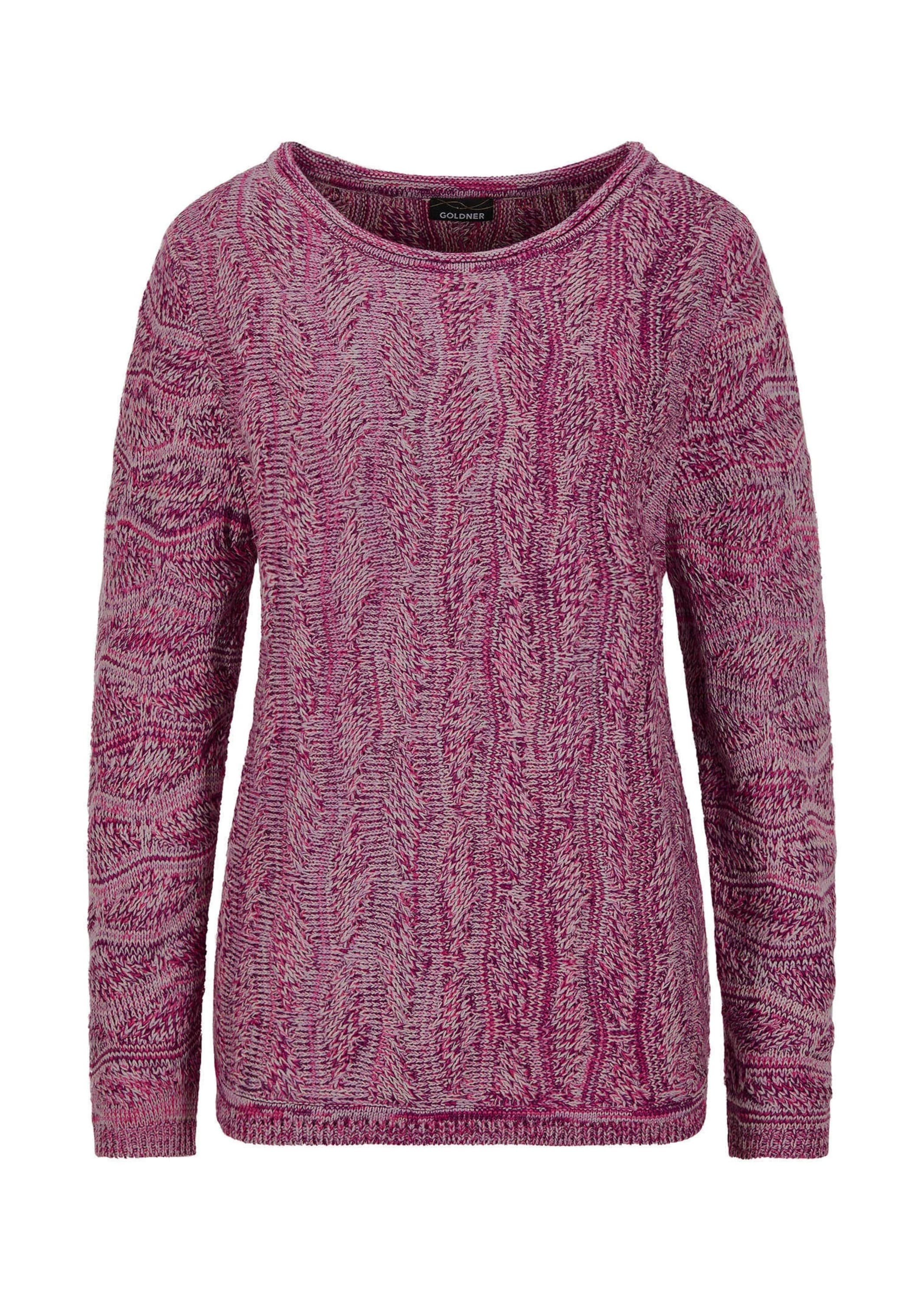 GOLDNER Rundhalspullover "Langarmoberteil im Strukturstrick" günstig online kaufen