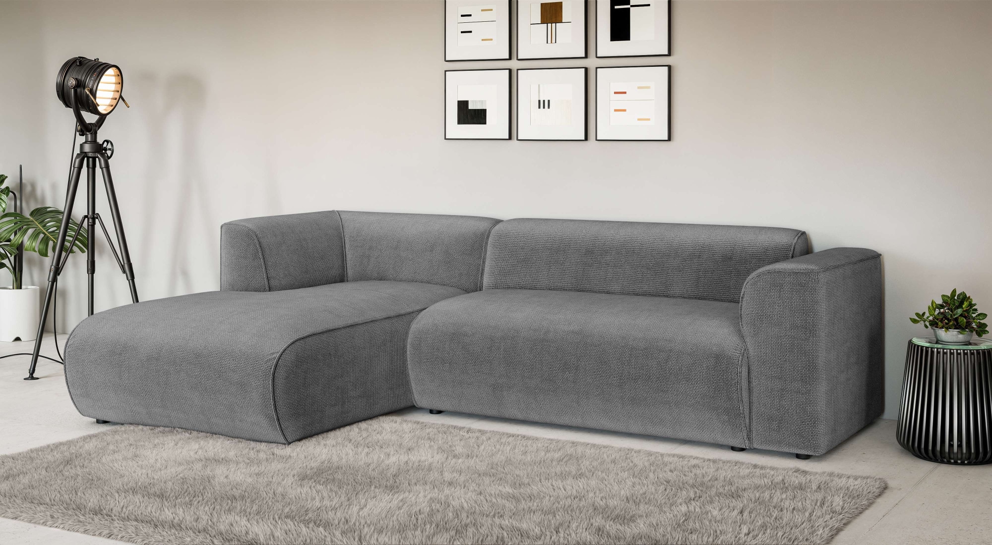 Home affaire Ecksofa "MERID L-Form (257 cm), zeitlos & stilvolles Design," günstig online kaufen